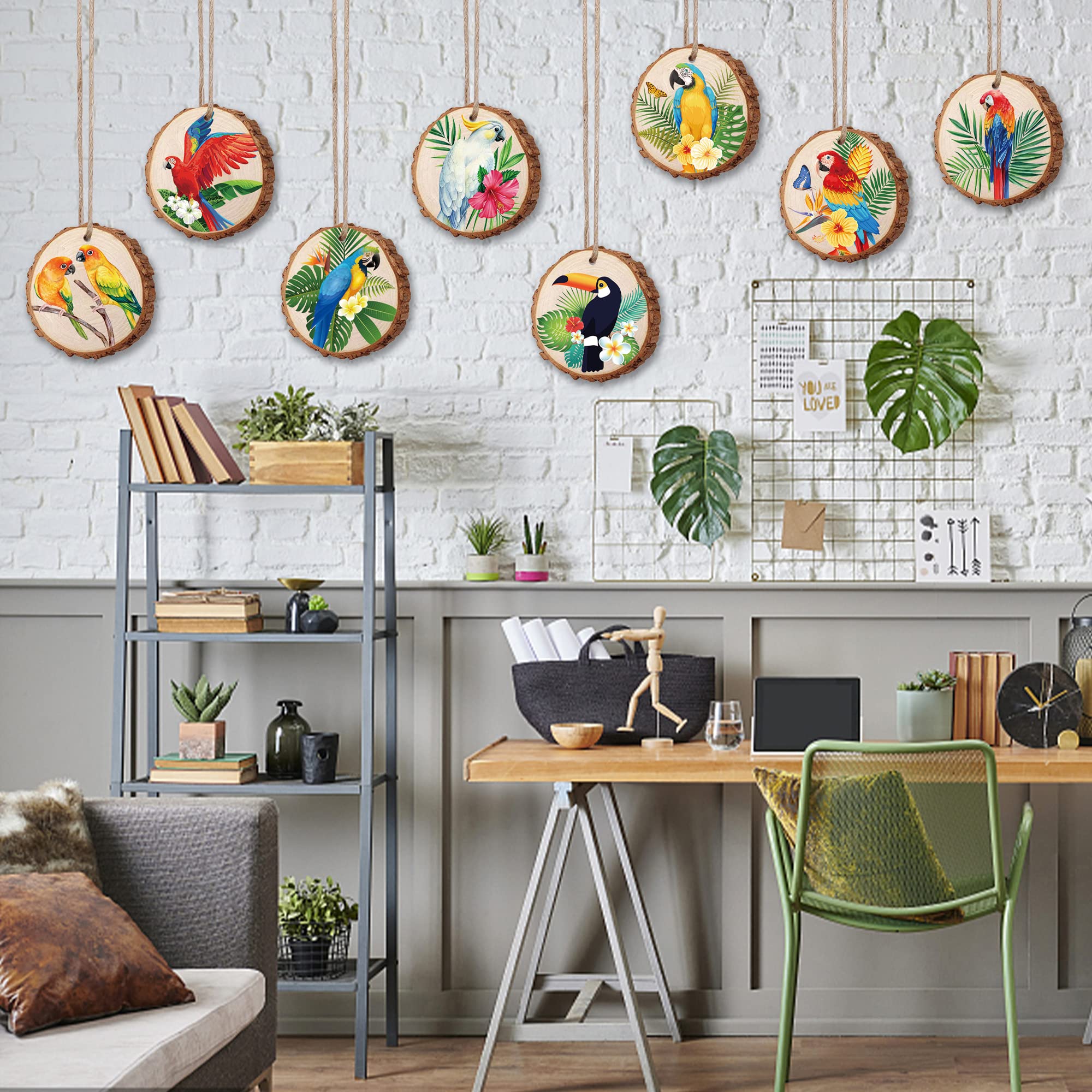 Fiesta Luau Verano Playa 9 Pájaros Tropicales Recortables - Decoración Fiesta Hawaiana