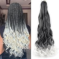 Vista 27 de Cabello rizado francés trenzado de 10 pulgadas, color 33, cabello rizado preestirado, 8 paquetes de trenzas de ganchillo para trenzas de caja