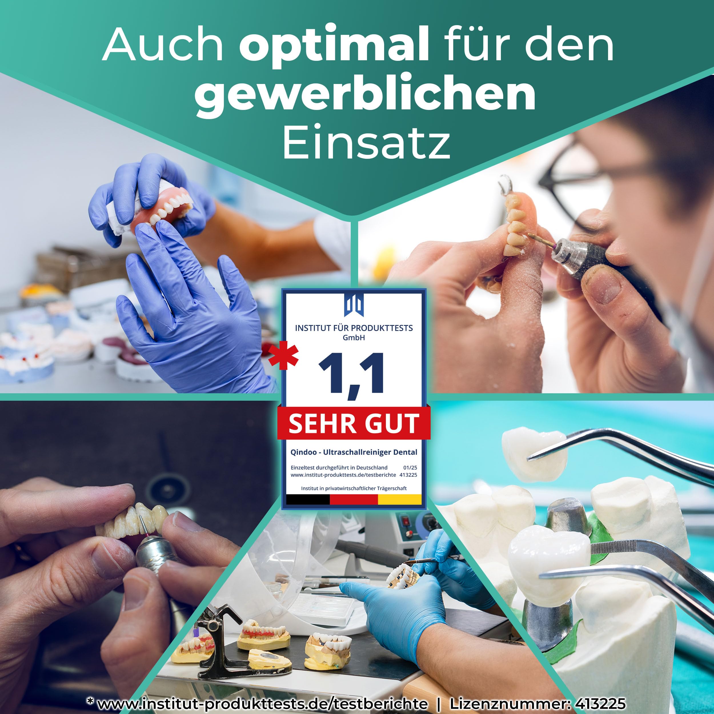 Prothetik & Dental Ultraschallreiniger Konzentrat, Effektive Reinigung für Dentalprodukte, Ultraschall Dentalreiniger, Zahnprothesen (3 Liter)