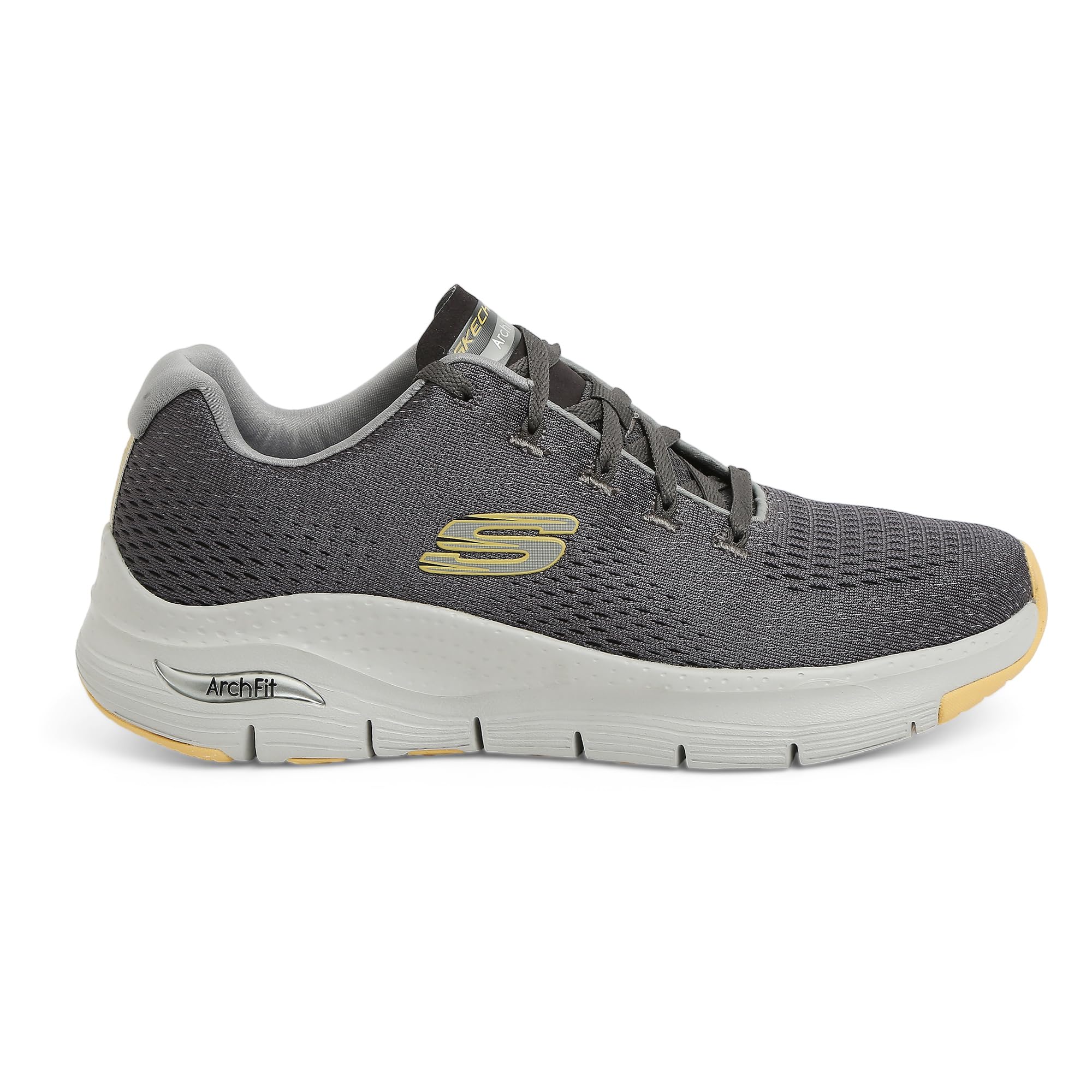 SkechersMen Arch Fit Takar Sneakers Charcoal/Yellow