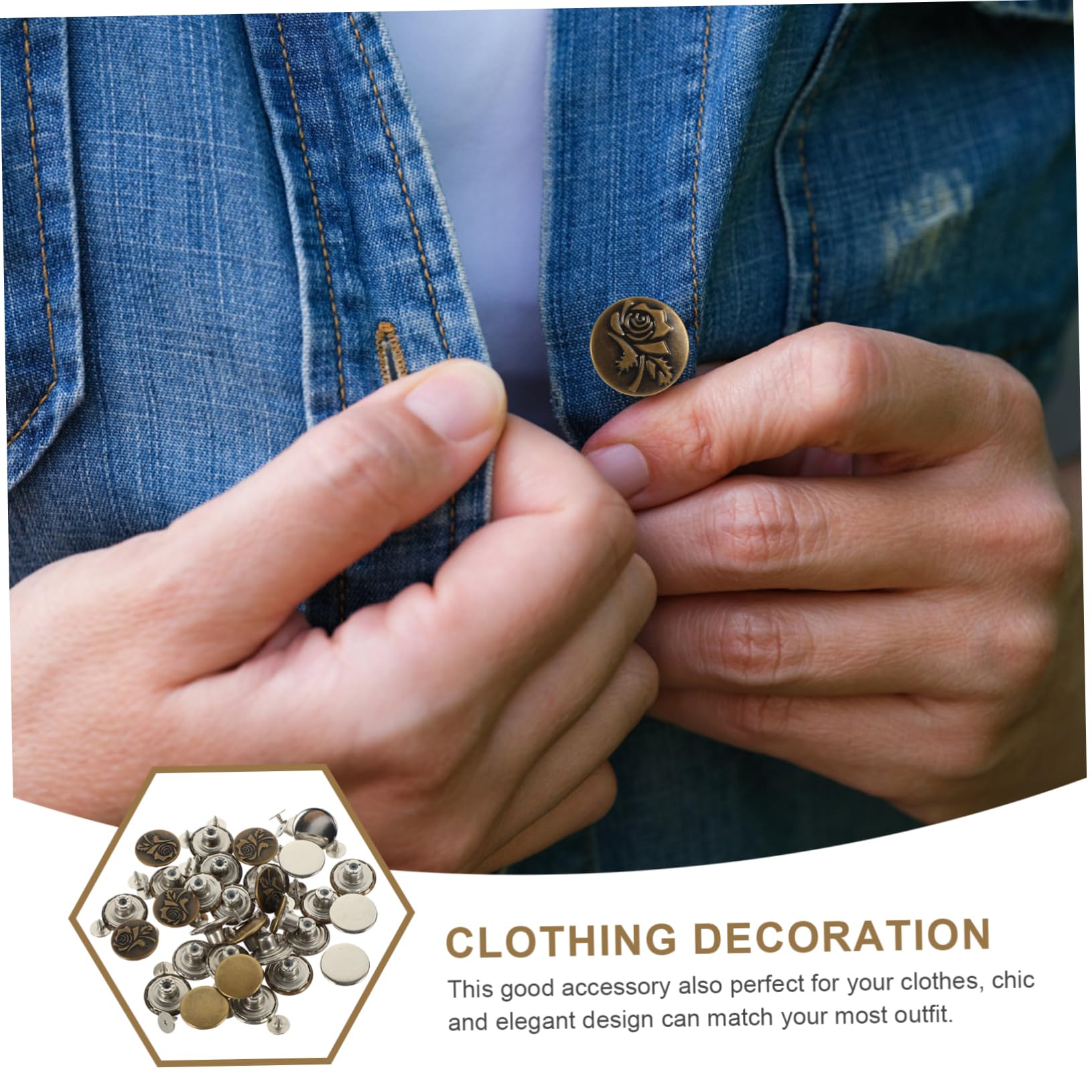 NUOBESTY 15sets Fibbiette Regolabili Per Cucitura Chiusure Per Jeans e Della Con Cacciavite Per Modifiche