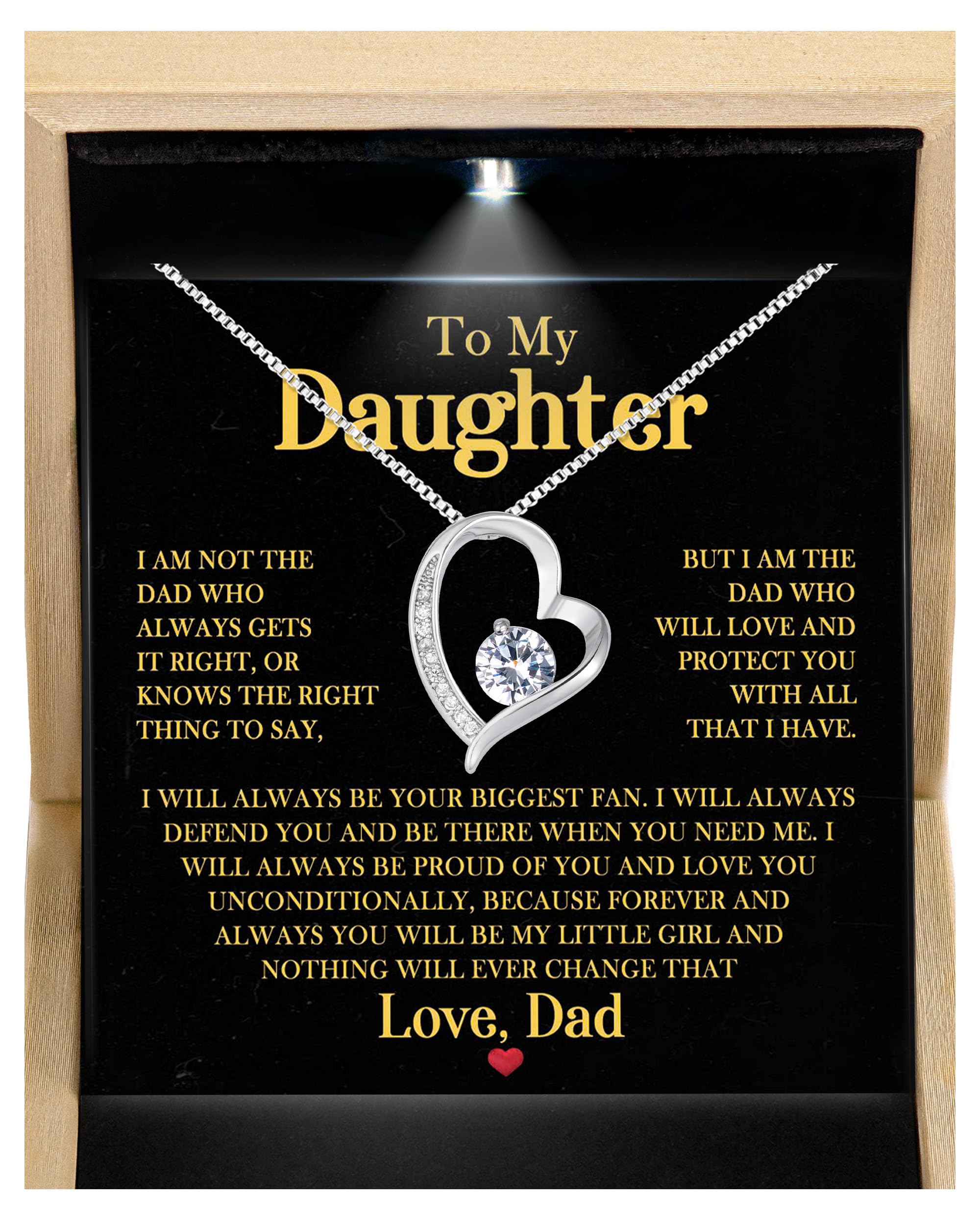 Larvincy To My Daughter Necklace From Dad