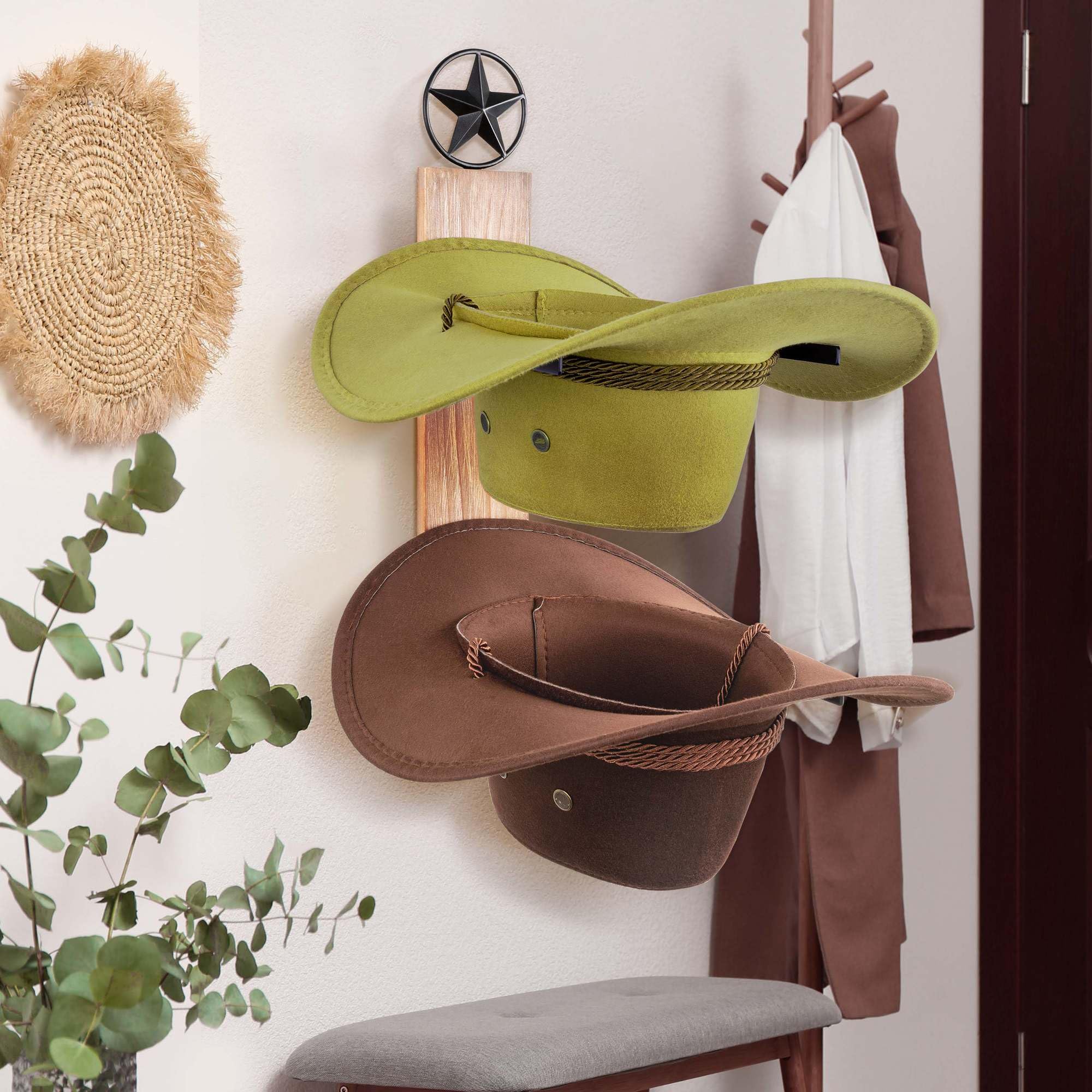 Cowboy Hat Vertical Wall Mounted Hat Rack Wall Mounted Cowboy Hat