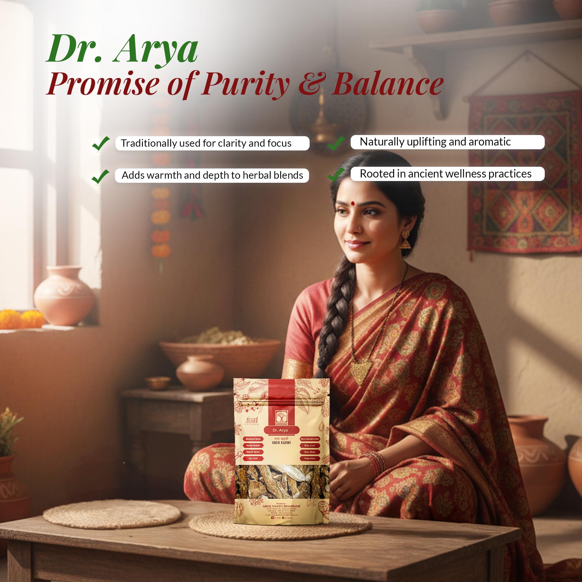 Dr. Arya's Vach Root (Acorus Calamus) – 100gm - Image 2 thumbnail