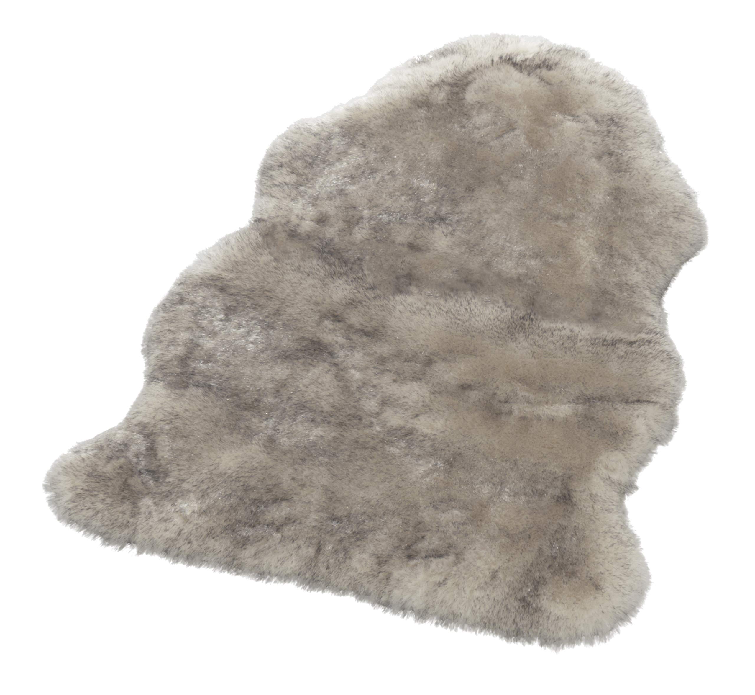 Superior Tapis en Peau de Mouton synthétique - Super Doux - Aspect Fourrure d'agneau - pour Chambre à Coucher - Descente de lit - Coussin d'assise - Naturel Dipdye - 120 x 170 cm