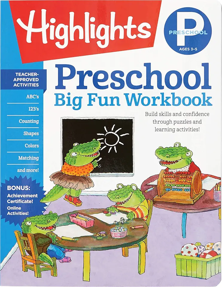 Preschool Big Fun Workbook: 256-Page Preschool Learning Workbook, Practice Math, Writing, Shapes and More with Puzzles and Activities for Preschoolers
