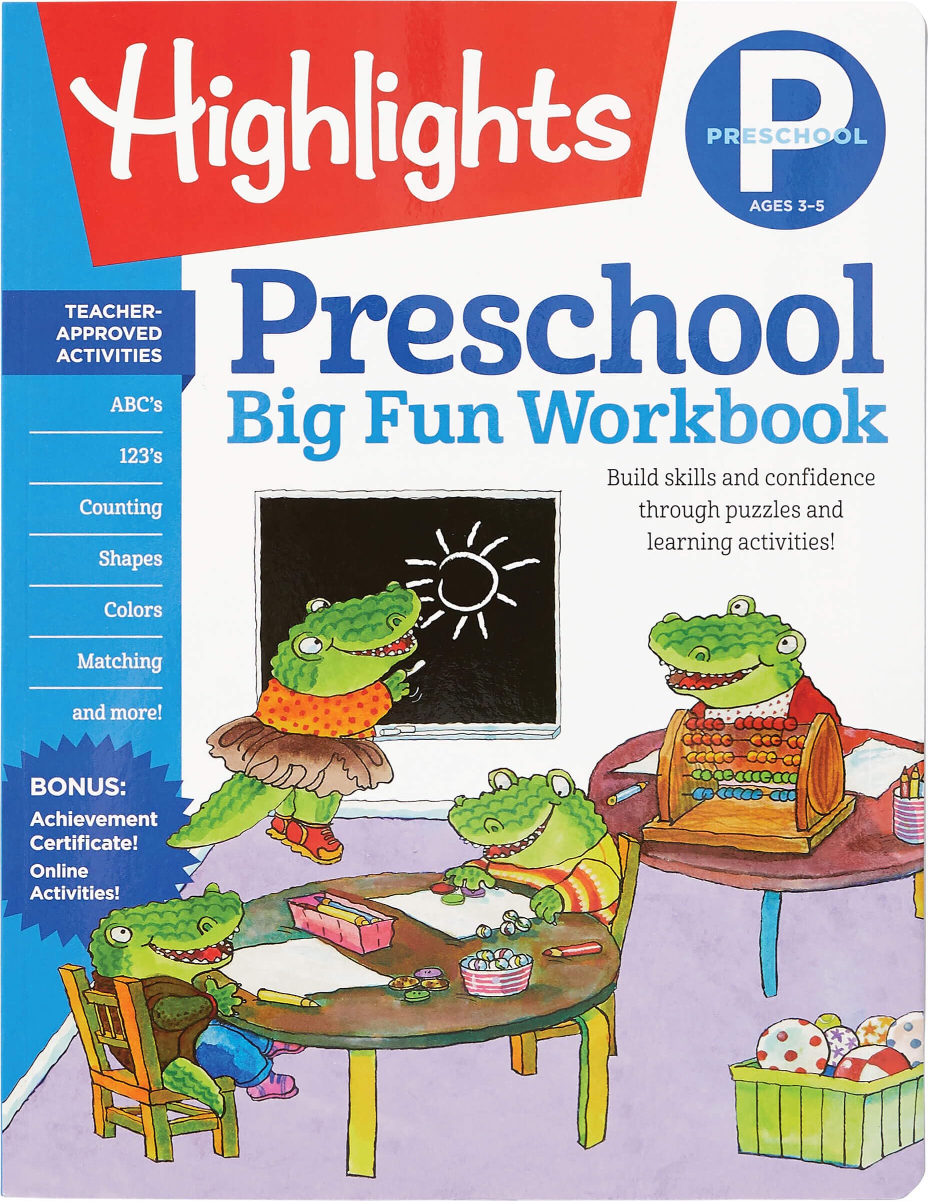 Preschool Big Fun Workbook: 256-Page Preschool Learning and Activity Workbook Full of Preschool Math, Writing Practice, Shapes Practice, Puzzles and More