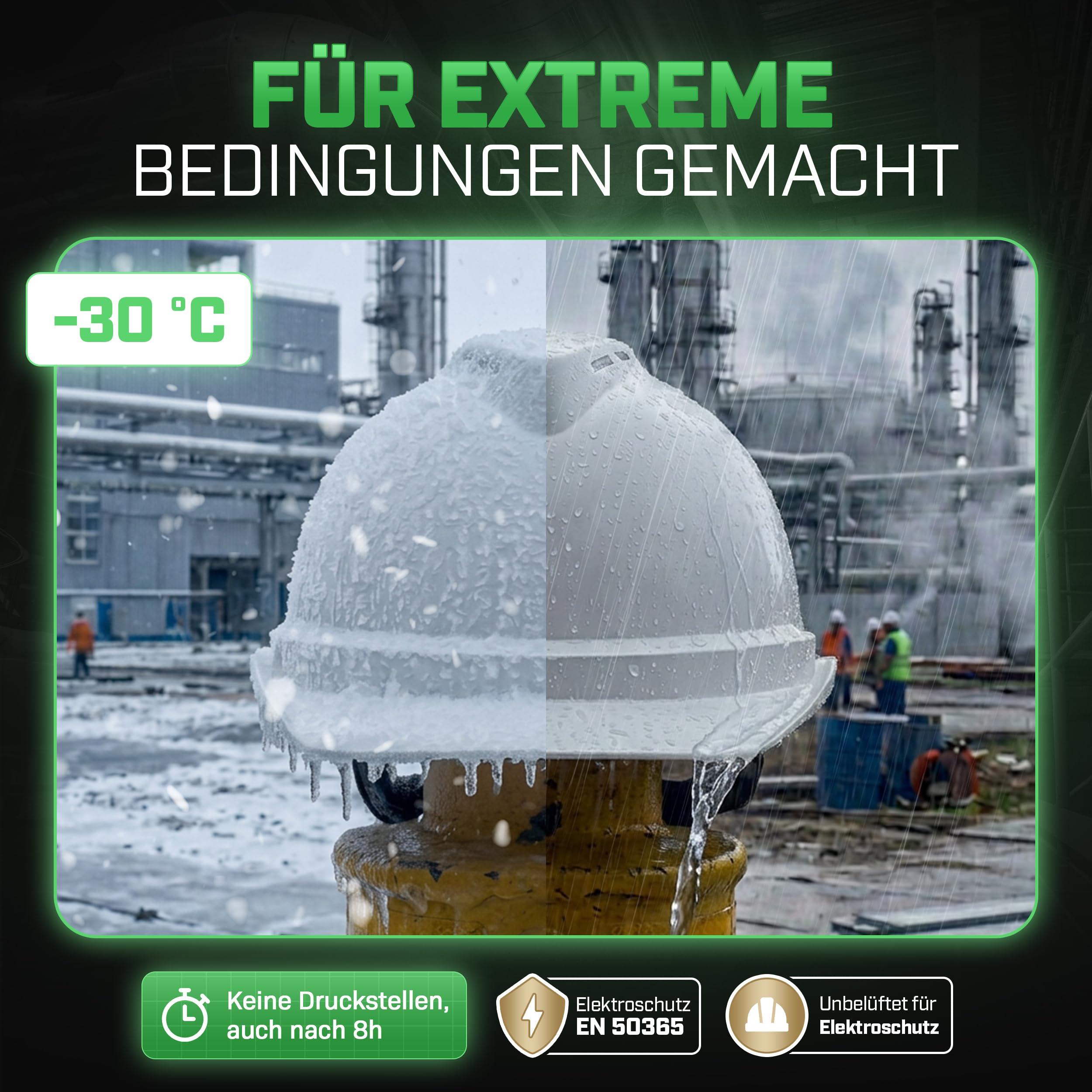 MSA V-Gard 500 Bauhelm - unbelüfteter Schutzhelm für Baustelle & Elektriker - robuster Helm nach DIN EN 397 für Arbeit