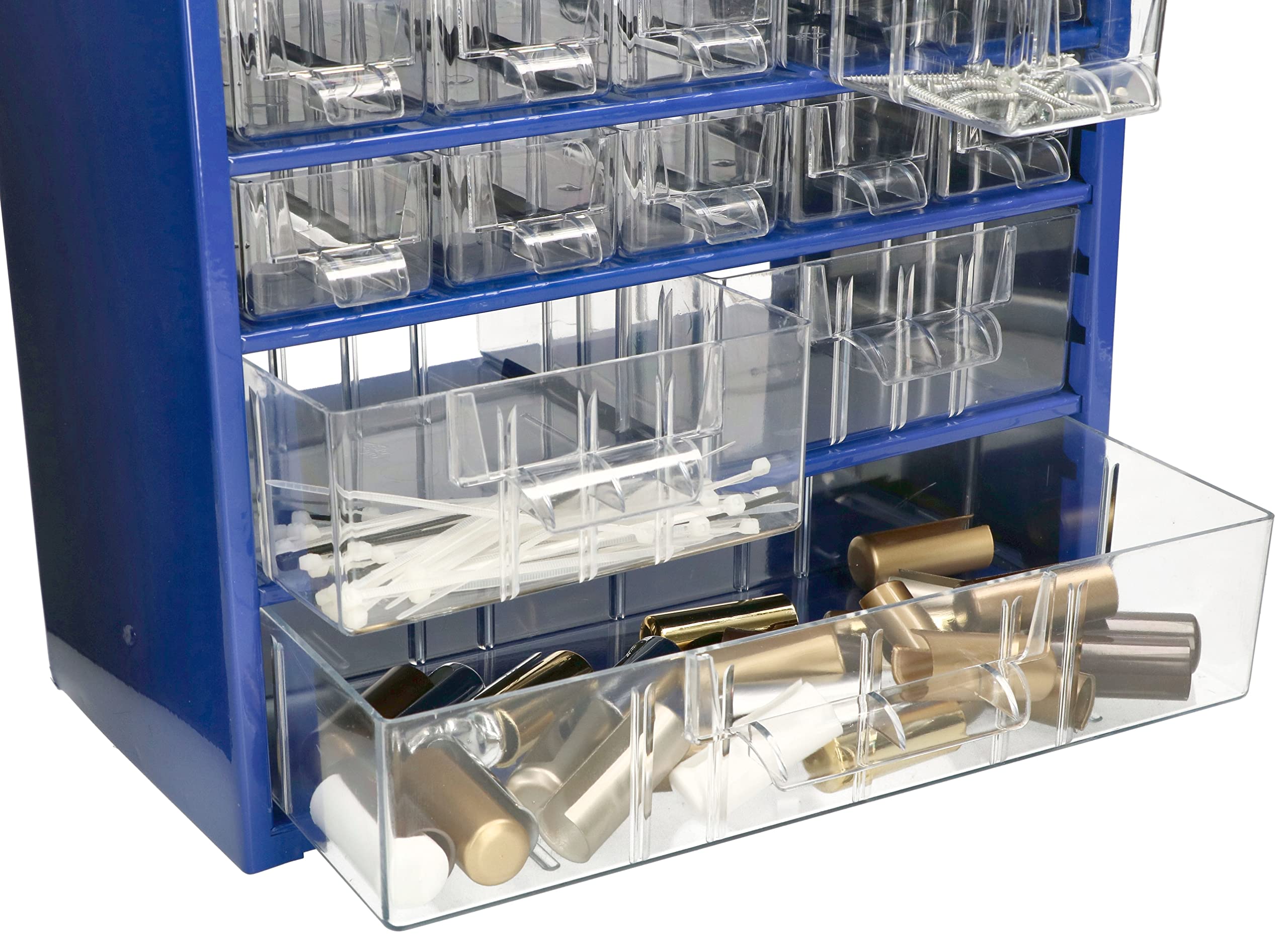 KOTARBAU® Werkstatt-Aufbewahrungsbox mit Schubfächern 306x327x155 Sortierkasten 20K2M1G Kleinteilemagazin Blau Metall