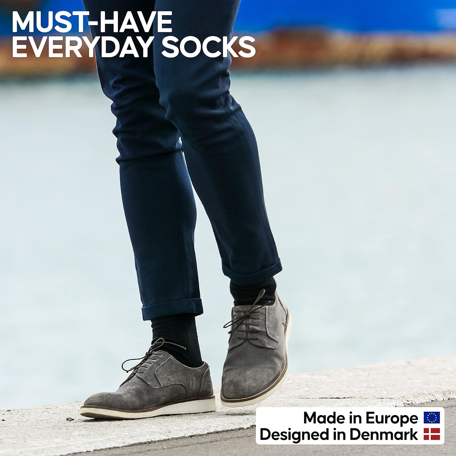 DANISH ENDURANCE Dress Socks for Men & Women, Organic Cotton Crew Socks, Super Soft, Breathable, Unisex, 6-Pack - Image 2