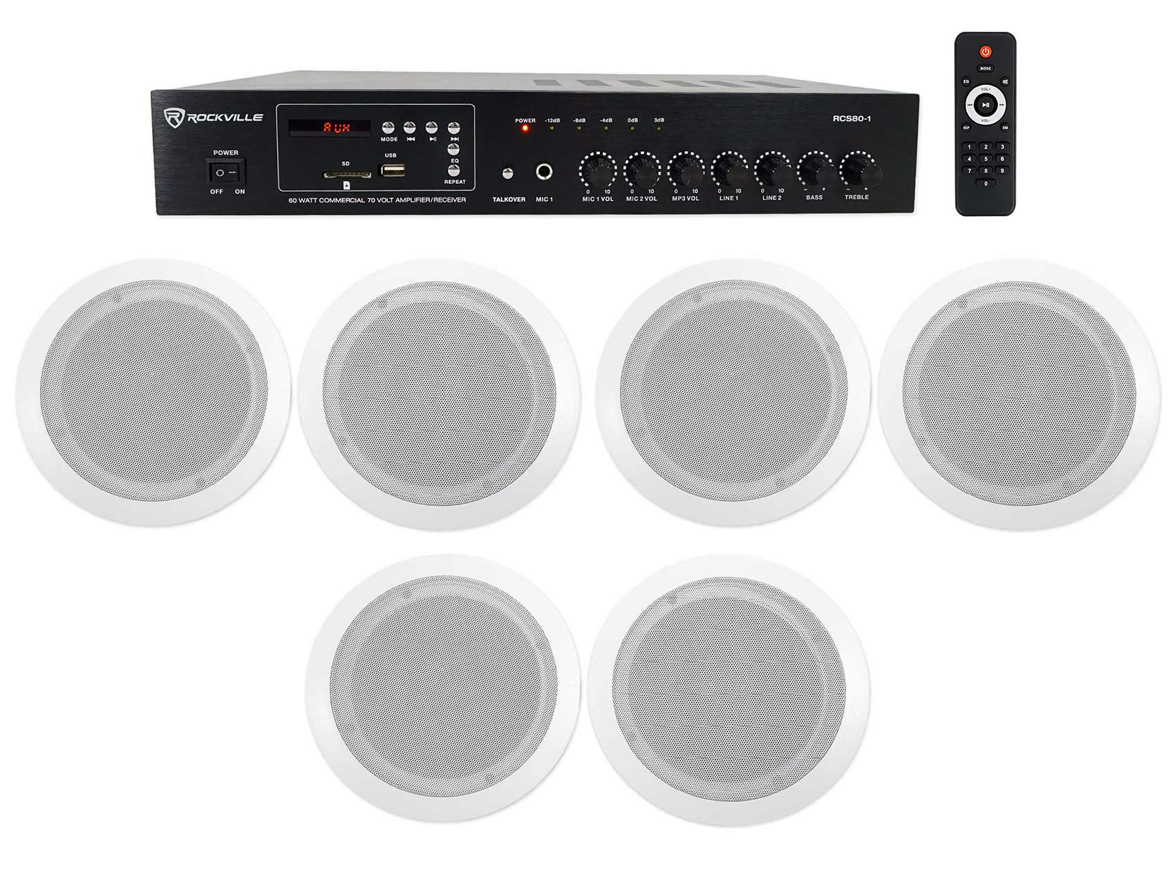 Rockville Commercial Amplifier+6 6.5