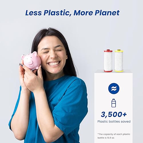 Miniatura 6 de Waterspecialist WS852-R Repuesto para filtro de agua para debajo del fregadero Aquasana AQ-5200R, repuesto de filtro Aquasana, 500 galones, reduce