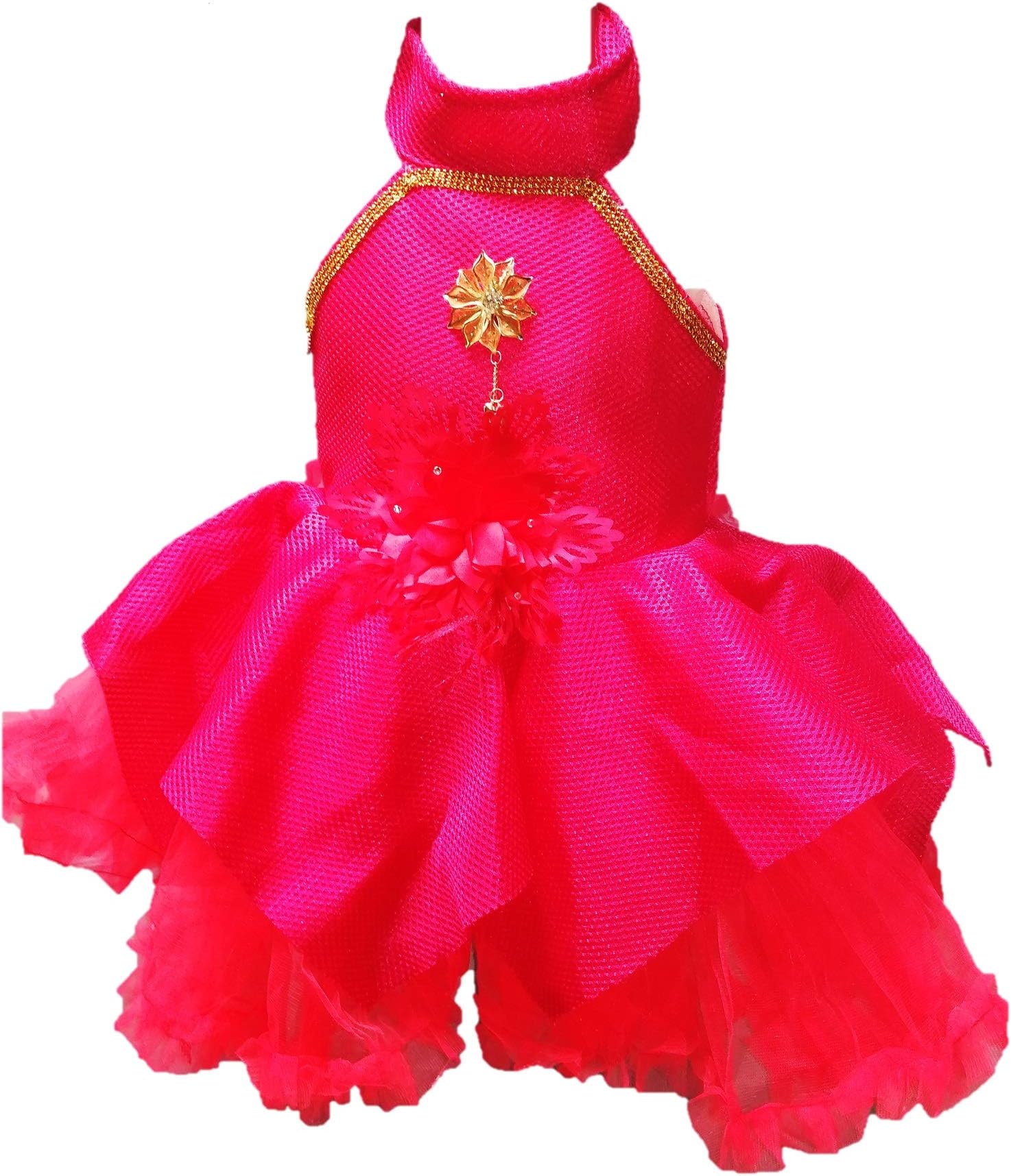 socho samjo Baby Frocks 1 Year to 2 Year (red, 18-24 Months)
