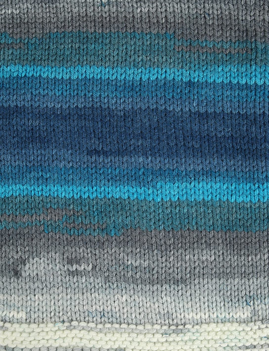 5 x 100 g Wollbiene Batik, 500 g Wool with Colour Gradient, Multicoloured, Knitting Wool, Crochet Wool (5950 Blue, Turquoise, Grey) - Image 2
