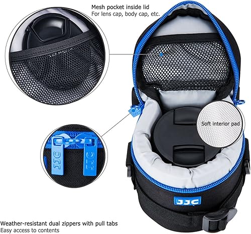 Vista 12 de JJC Funda profesional para lente de cámara para Sony FE 3.543 in f2.8 Nikon AF-S 2.165-11.811 in 2.756-11.811 in Canon RF 3.346 in f2 EF