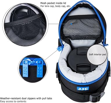 Camera Lens Case Bag for Canon RF-S 18-150mm EF 50mm f/1.8 Below 2.95x3.9