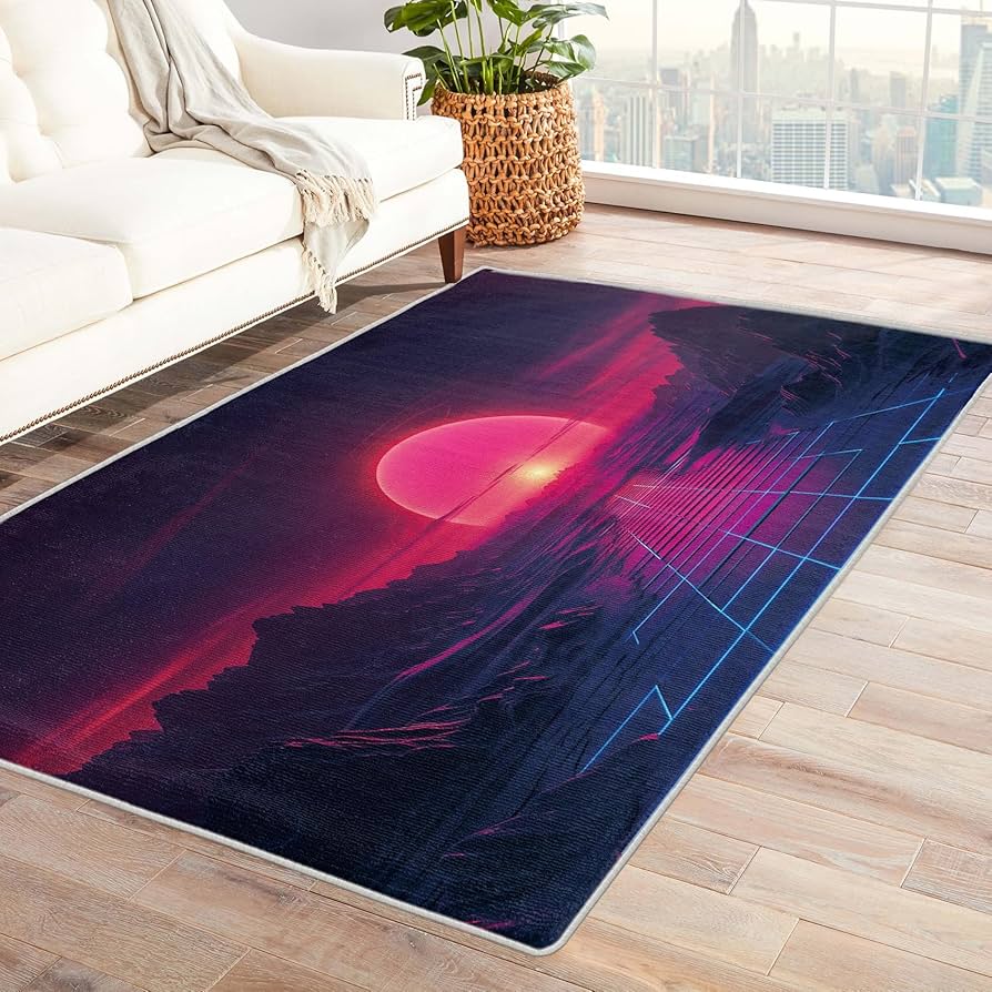 Amazon.com: 80s Rugs for Bedroom - 5x6 Rug - 80s Rug - Vaporwave