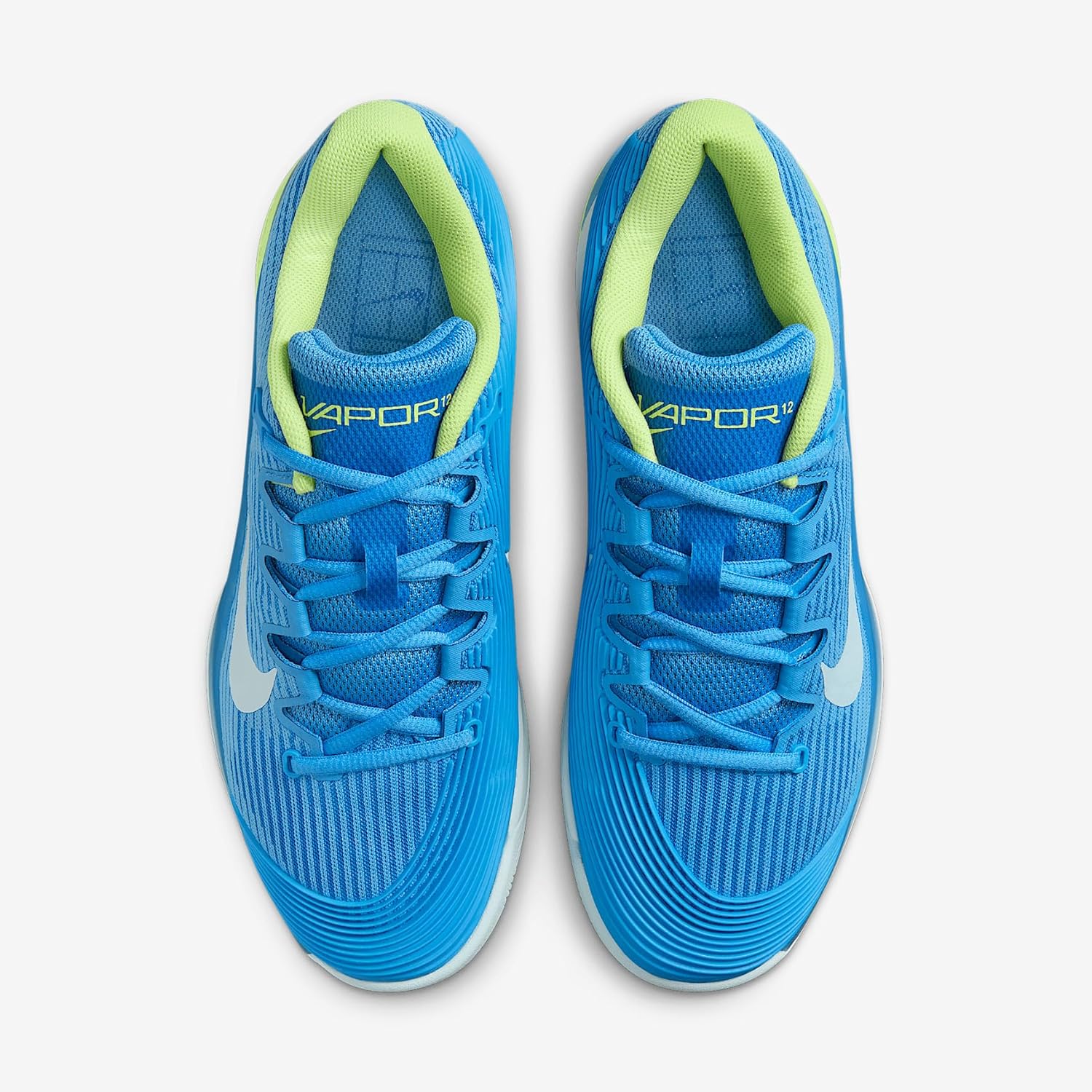 Nike Vapor 12 Women's Hard Court Tennis Shoes (FV5554-400, Blue Beyond/Light Lemon Twist/Star Blue/Glacier Blue) Size 9