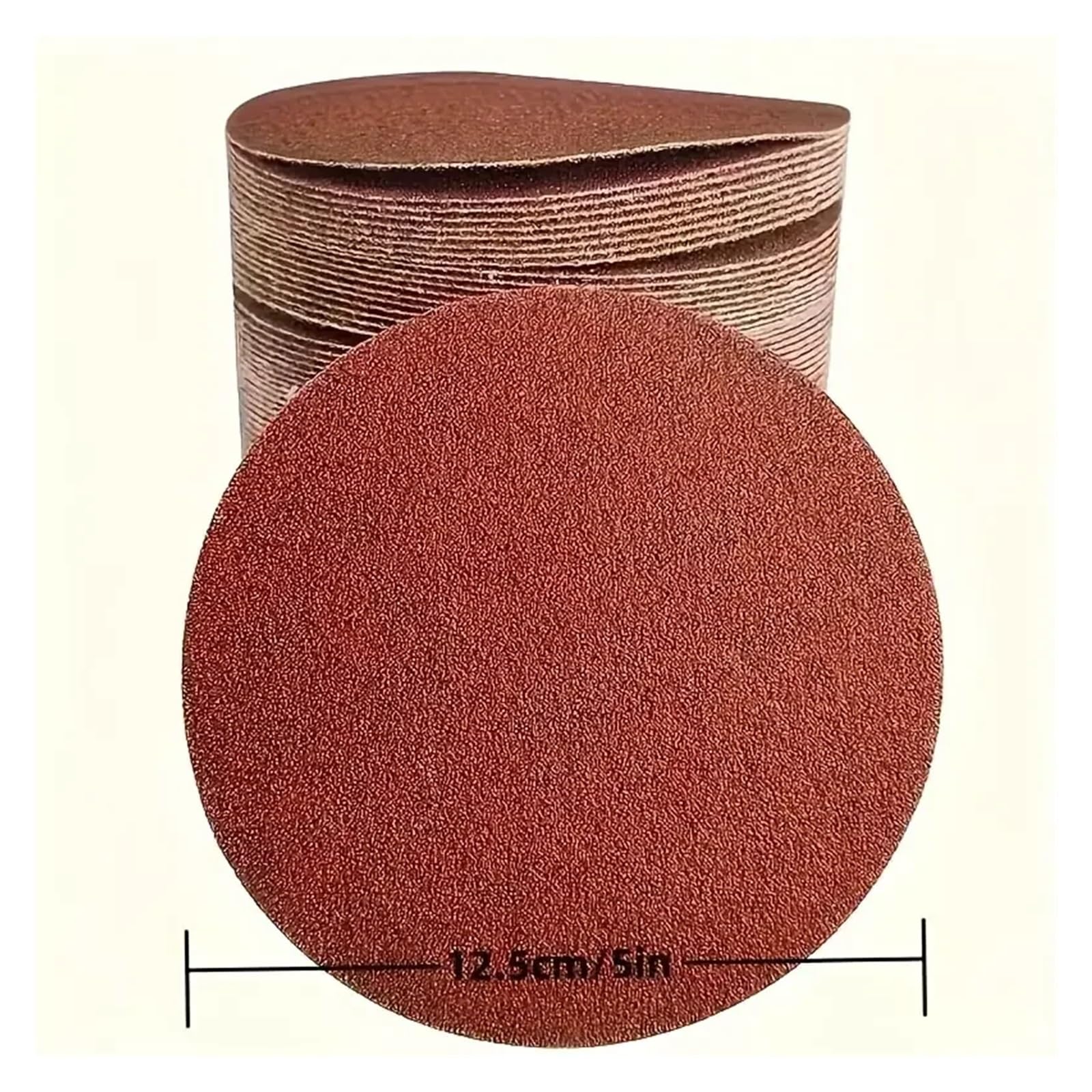 Hoja de 15/60 Uds. Juego papel lija 5 pulgadas for pulido alta eficiencia metales y madera Adecuado para lijar muebles, madera y metal(15Pcs 100Grits)