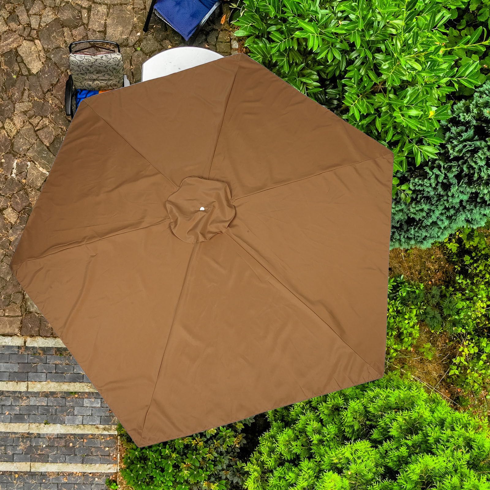 Copertura Telo e Ricambio Ombrellone da di Giardino Poliestere Facile da Sostituire 6 Stecche Attività All'aperto e Mercati