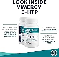Vista 6 de Vimergy Cápsulas 5-HTP Fórmula limpia que apoya un estado de ánimo saludable, un mejor sueño y puede mejorar los niveles de serotonina.* Kosher