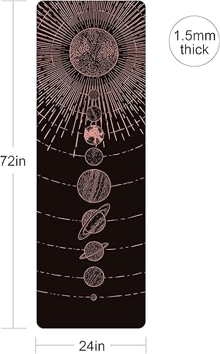 Miniatura 2 de nuveti Alfombrilla de yoga de viaje estampada, 116 pulgadas de grosor, antideslizante, con bolsa de transporte, plegable, ligera, gamuza y goma