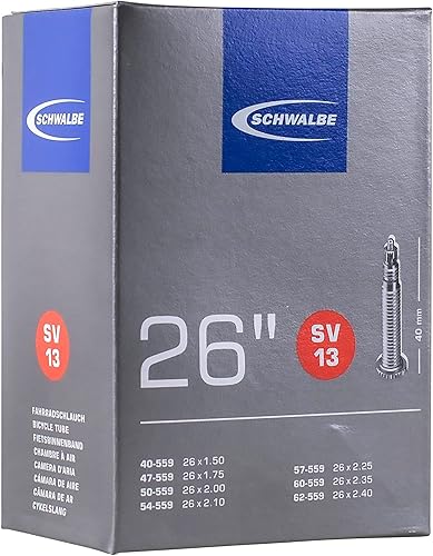 SCHWALBE Tubo interior de bicicleta con válvula Sclaverand de 1.575in
