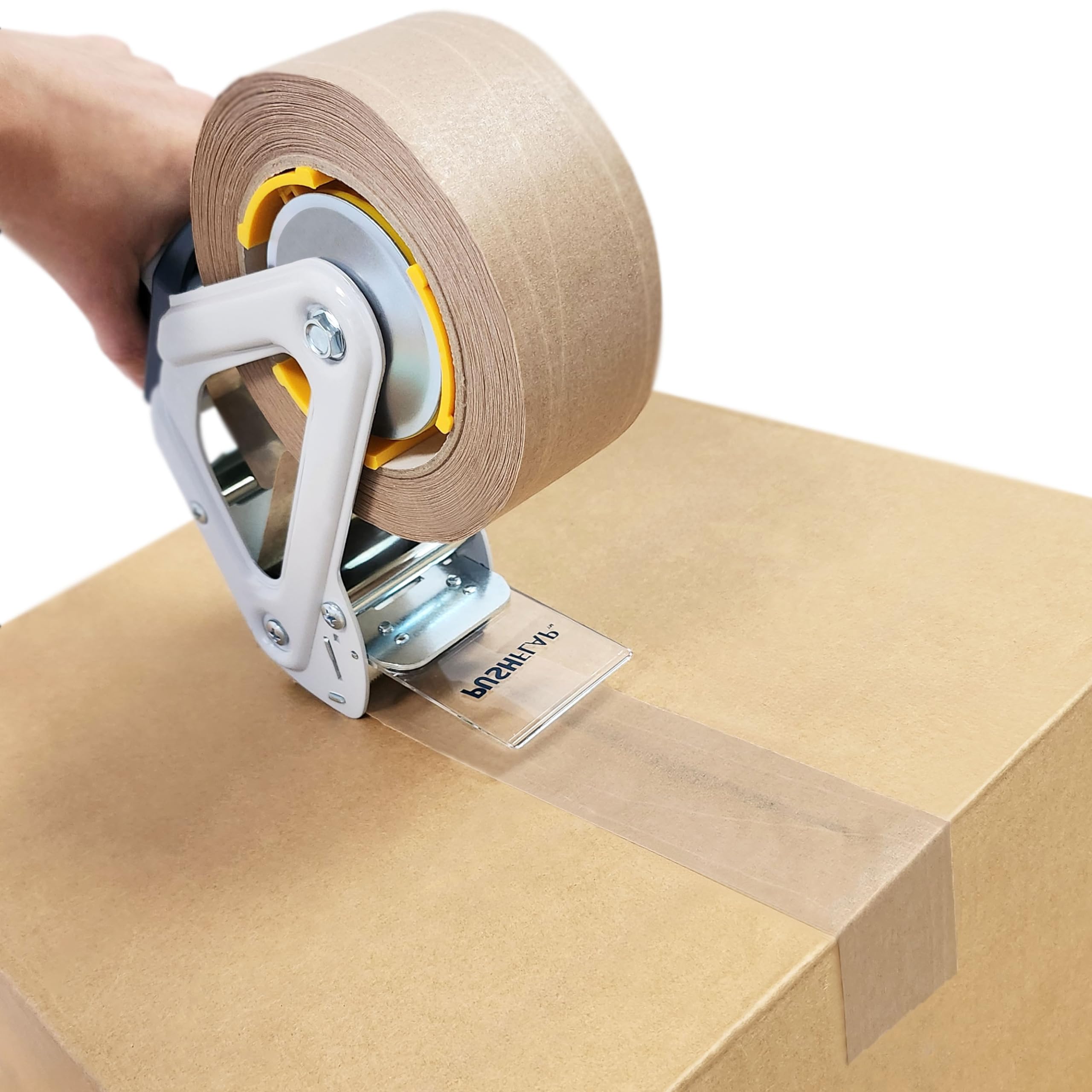 KLEBESHOP24 Packband Papier fadenverstärkt 50 mm x 50 m, 36 Rollen | extra stark, 3-Zoll-Kern, braun