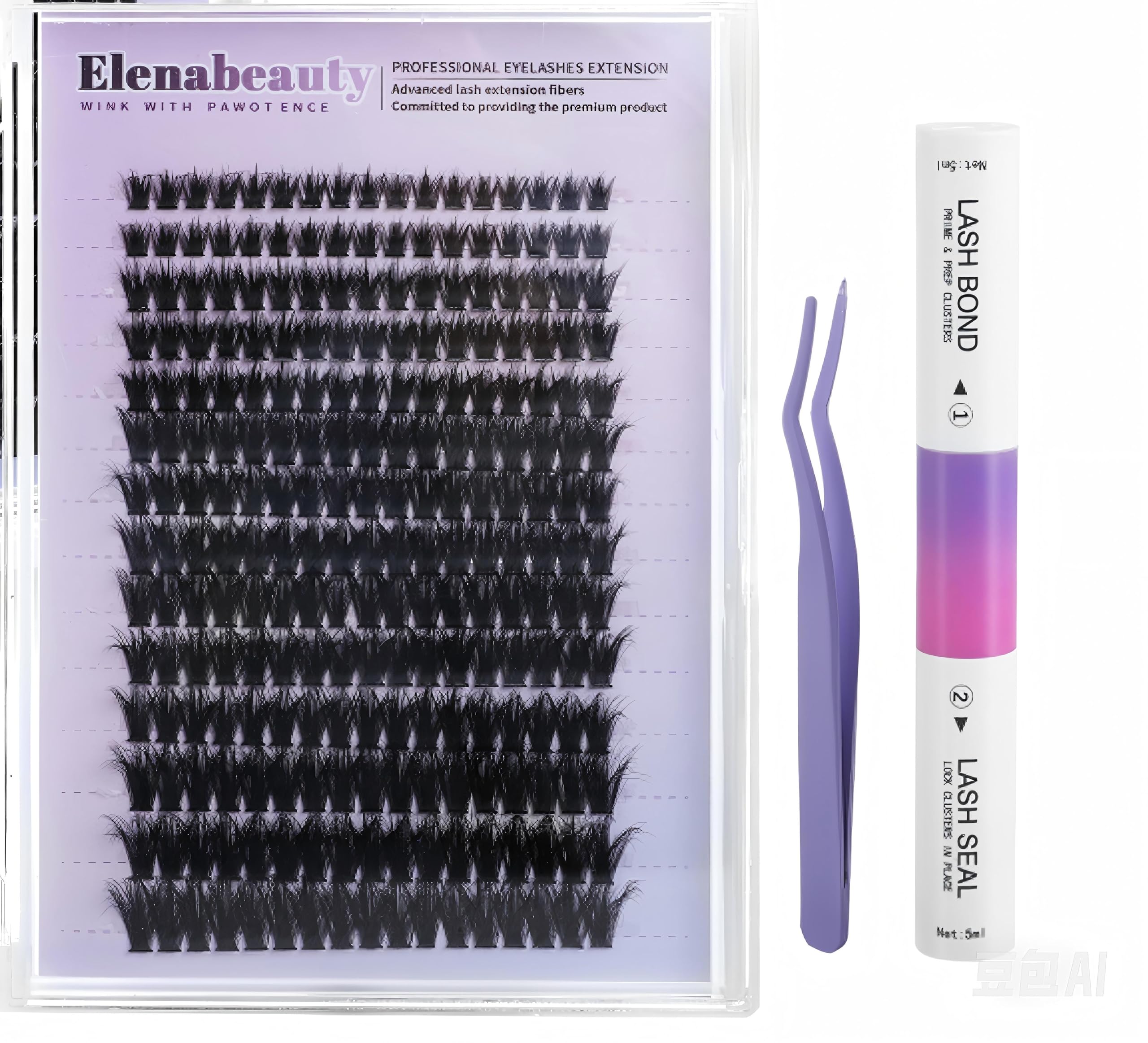 Cluster Lashes Extensions Individual Lashes D Curl Fluffy Lash Clusters Soft DIY Eyelash Extensions Matte Black Mixed False Eyelashes（Natural/