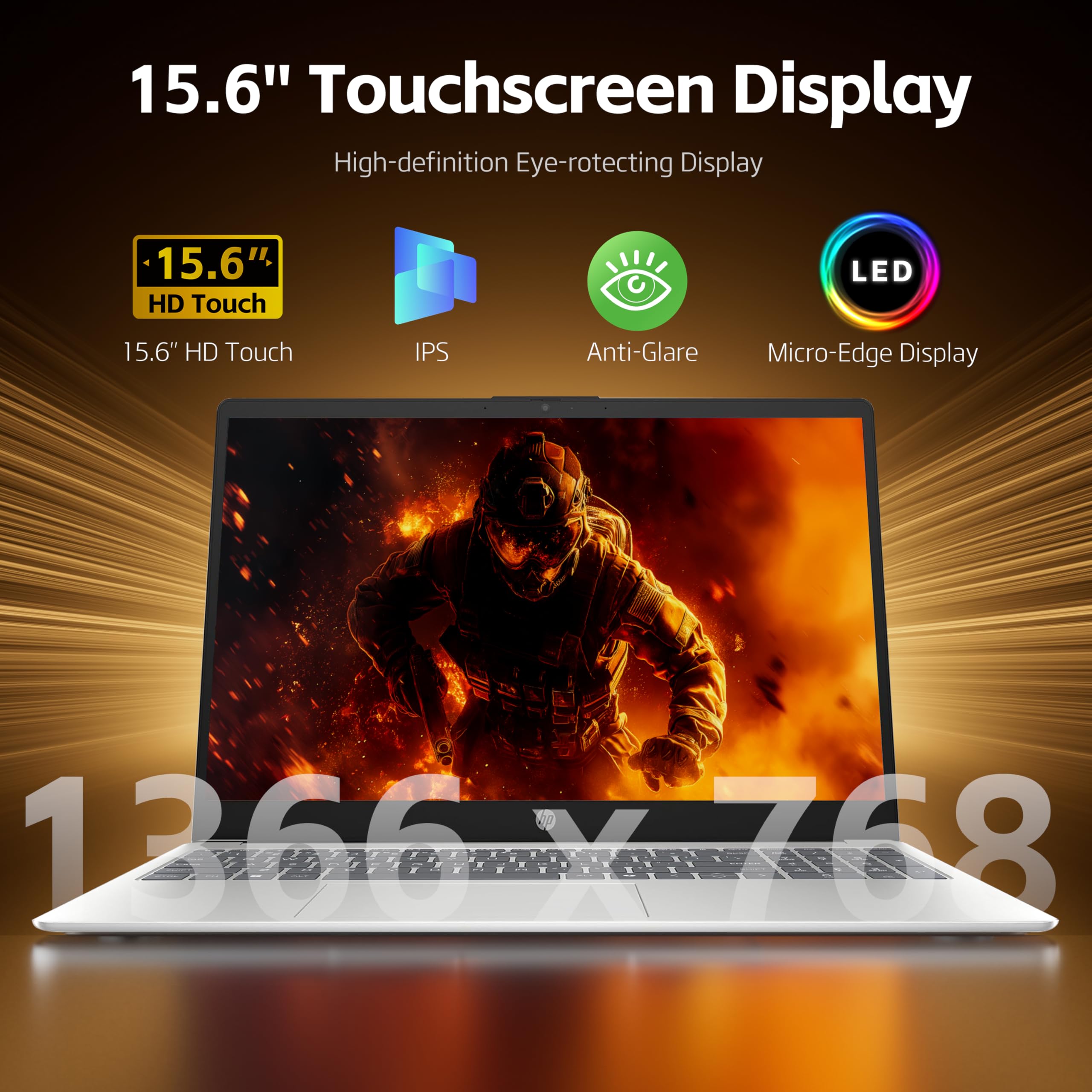 Amazon.co.jp: HP 15.6インチノートパソコン、HDタッチスクリーン