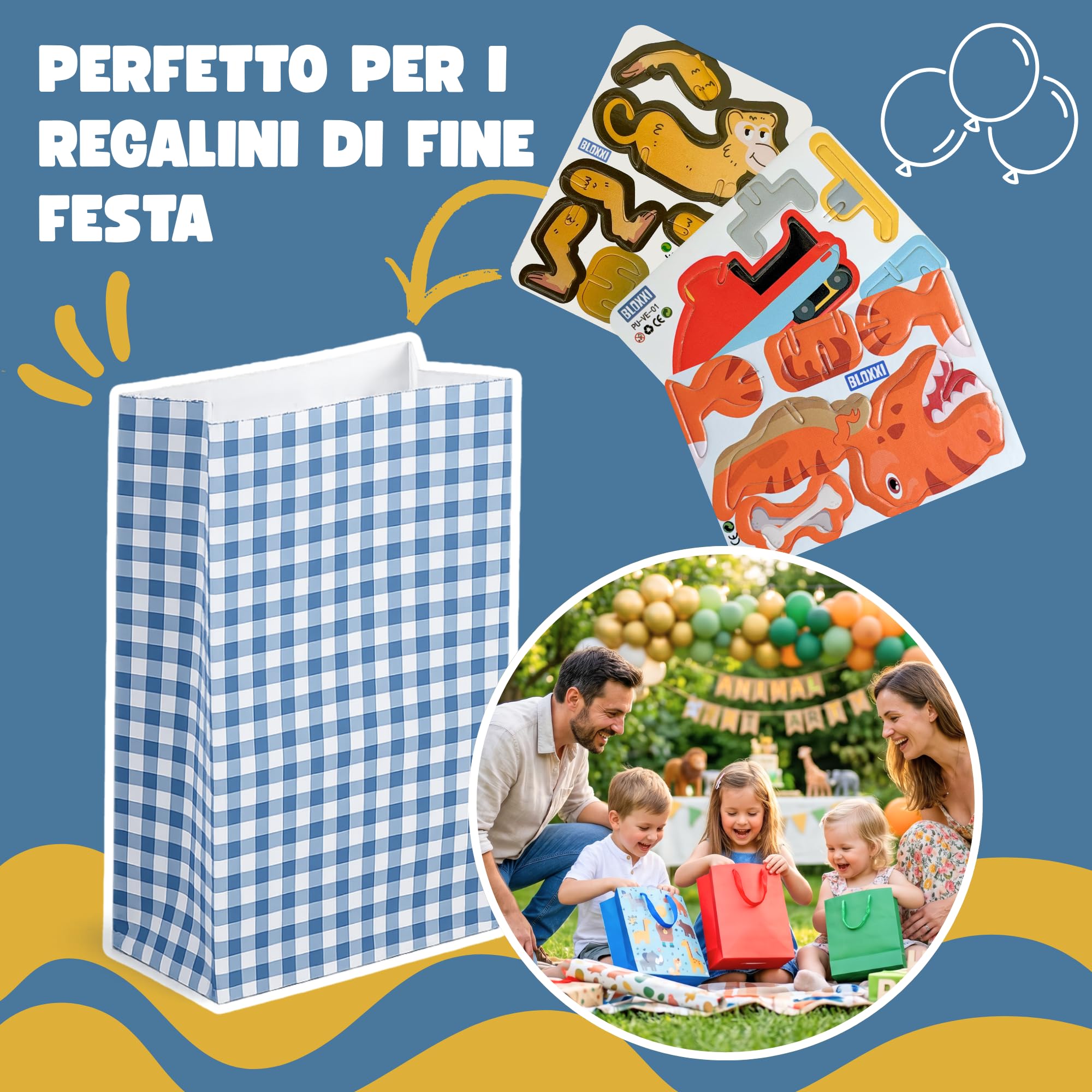Puzzle 3D Set 25 – Regalini Festa Compleanno Bambini – Gadget Educativi Scuola Feste (Animali)