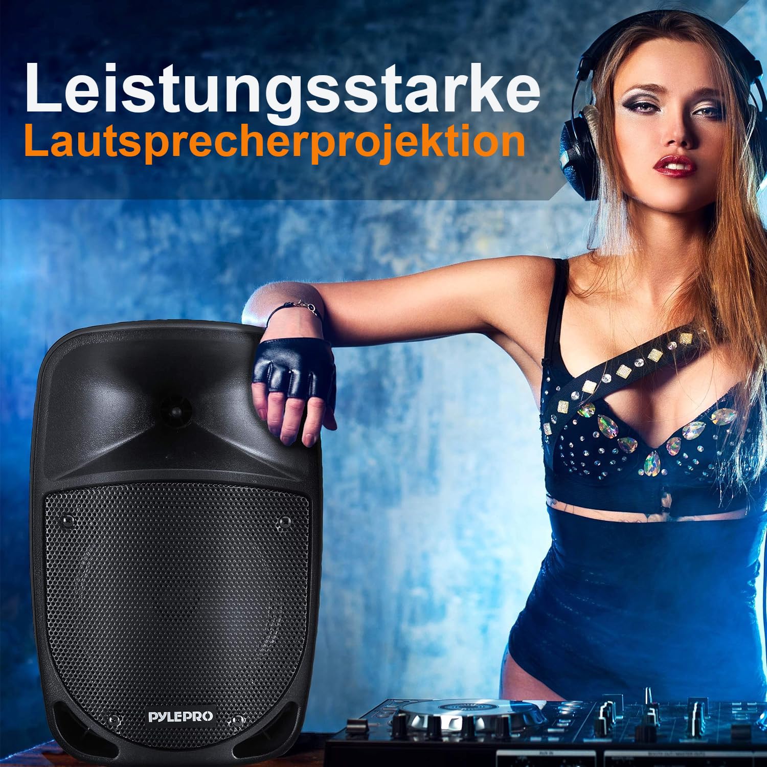 Pyle PA Musikbox, Partybox, Tragbare Karaoke Maschine mit Mikrofon, Party Lautsprecher mit Bluetooth, Sound Anlage 8'' Subwoofer, PA Anlage Komplettset, Karaoke Set LED-Akku-Anzeige, MP3/USB/SD, 800W