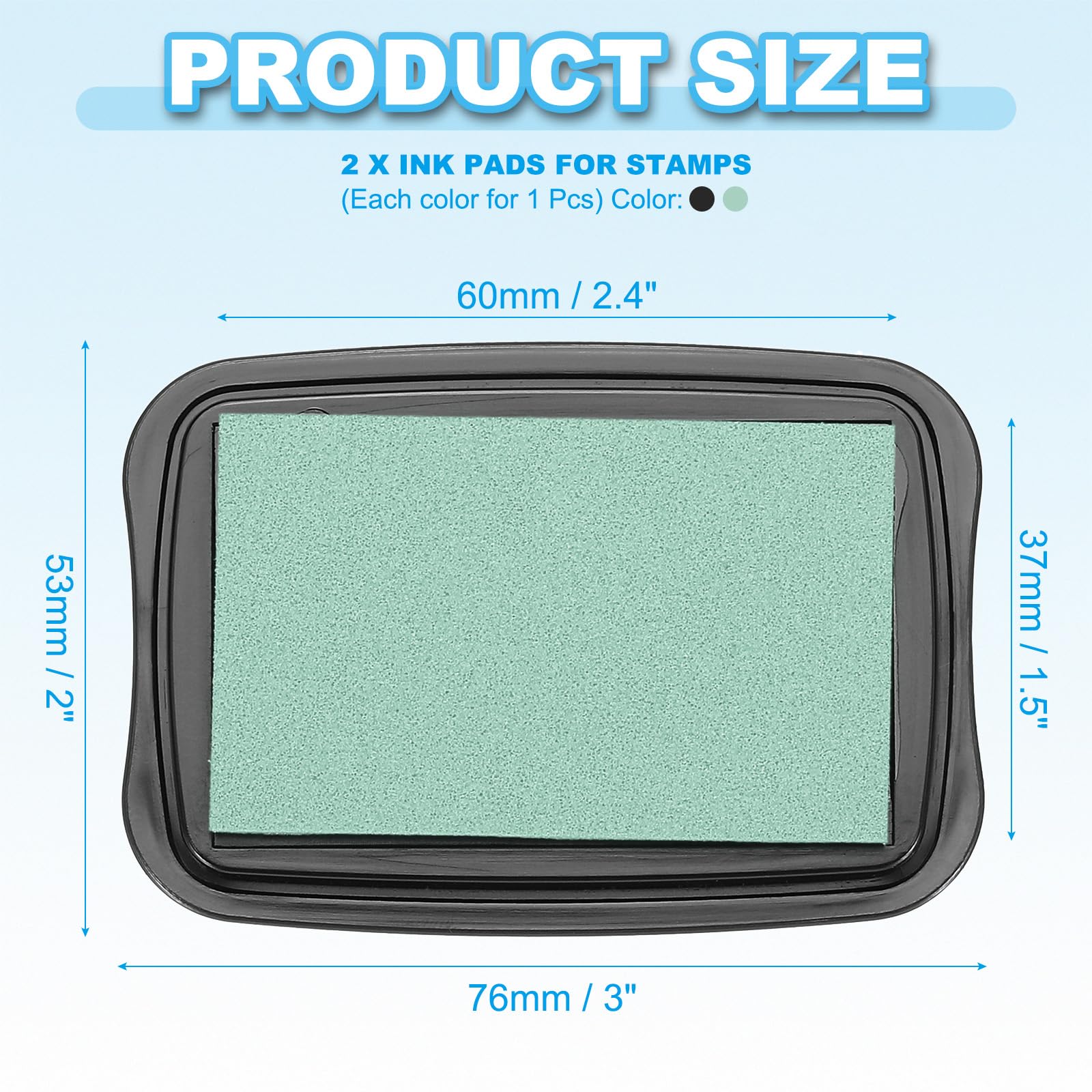 PATIKIL 3"x2" Large Stamp Pad - Image 2