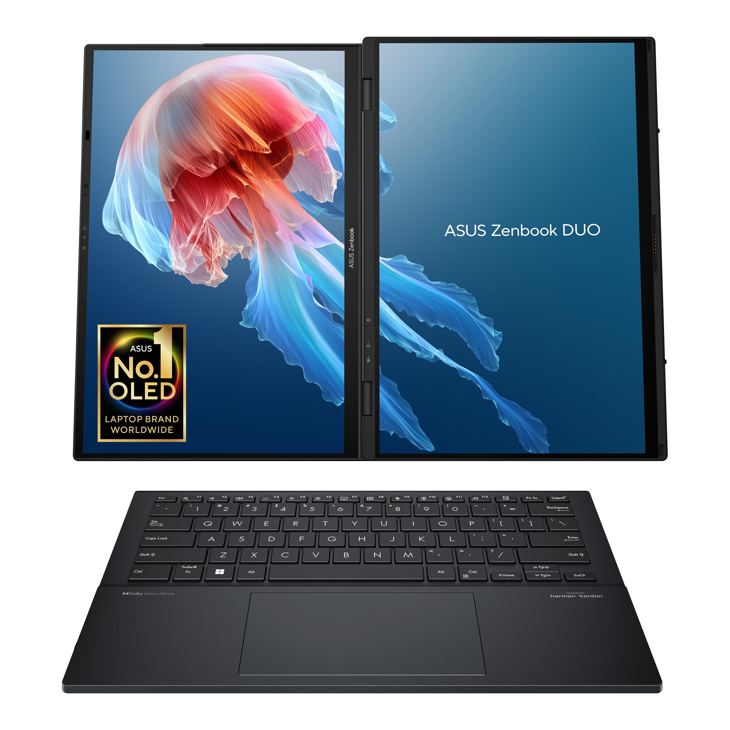 Asus Zenbook Duo UX8406CA#B0DPG2GRZK, Notebook con doppio Monitor 14" 3K OLED Glossy touchscreen, 120Hz, Intel Core Ultra 9, RAM 32GB, 1TB SSD, Intel Arc Graphics, Win 11 Home, Grigio