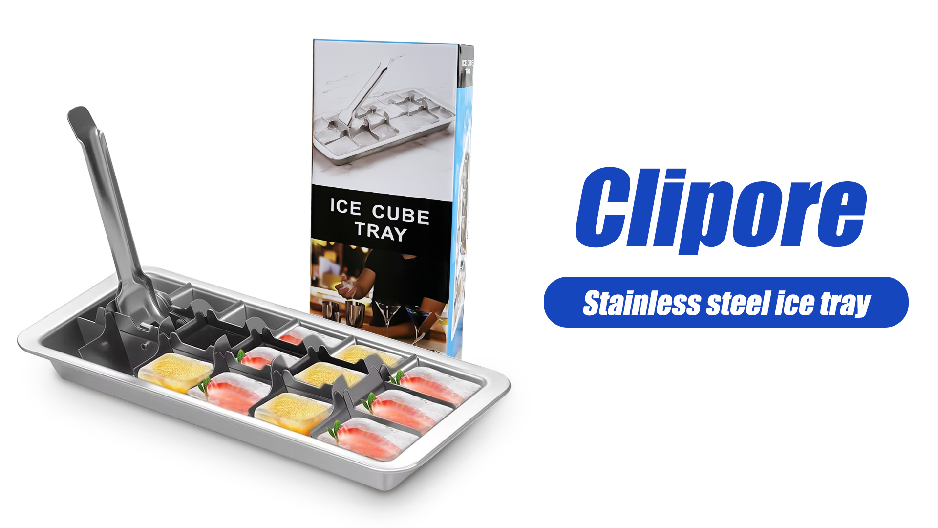 Amazon.com: CLIPORE Professional Ice Cube Trays Stainless Steel