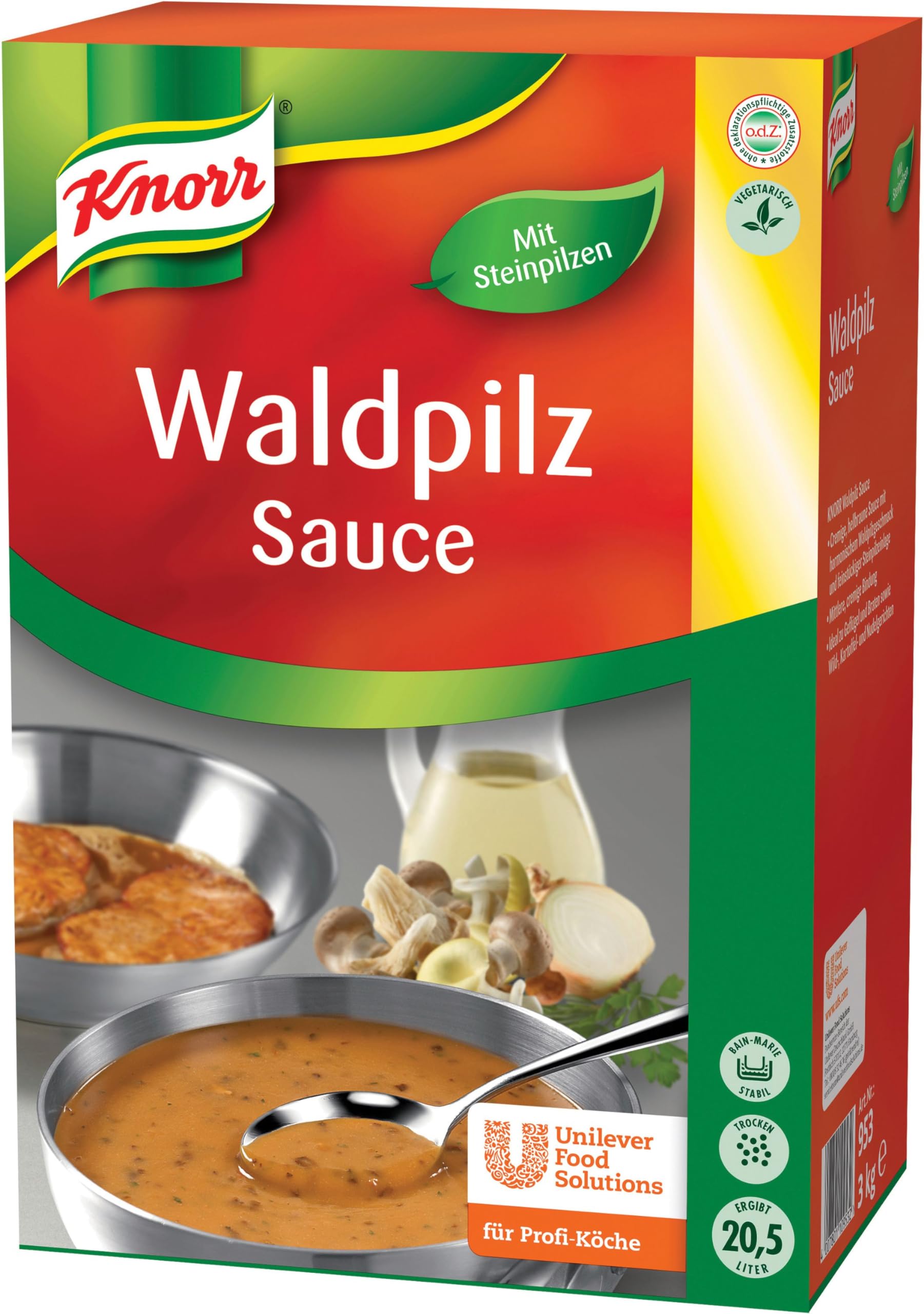 Knorr Waldpilz Sauce, 1er Pack (1 x 3 kg)