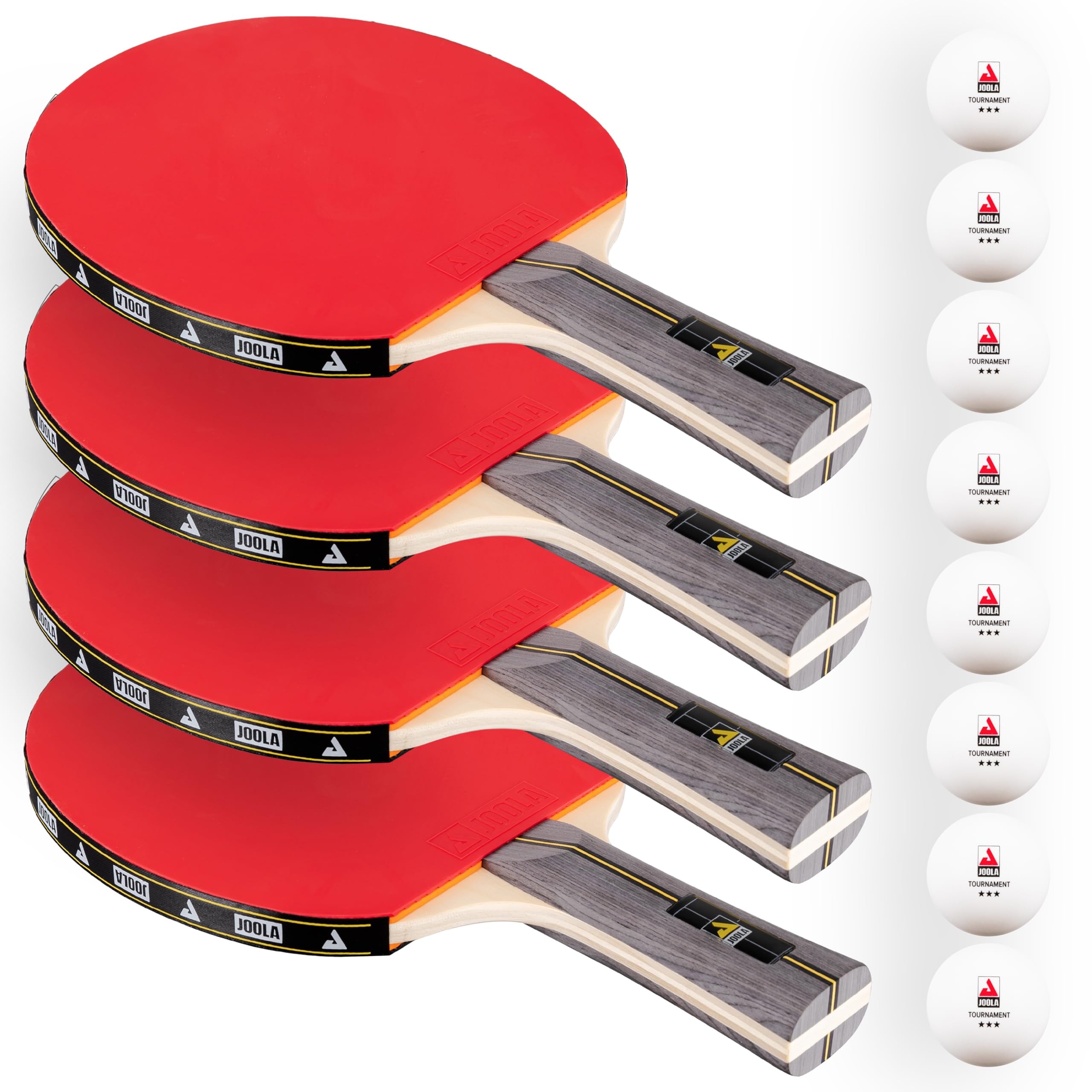 Helio 4-Player Table Tennis Set - 4 Premium Ping Pong Paddle Rackets, 8 High-Performance…