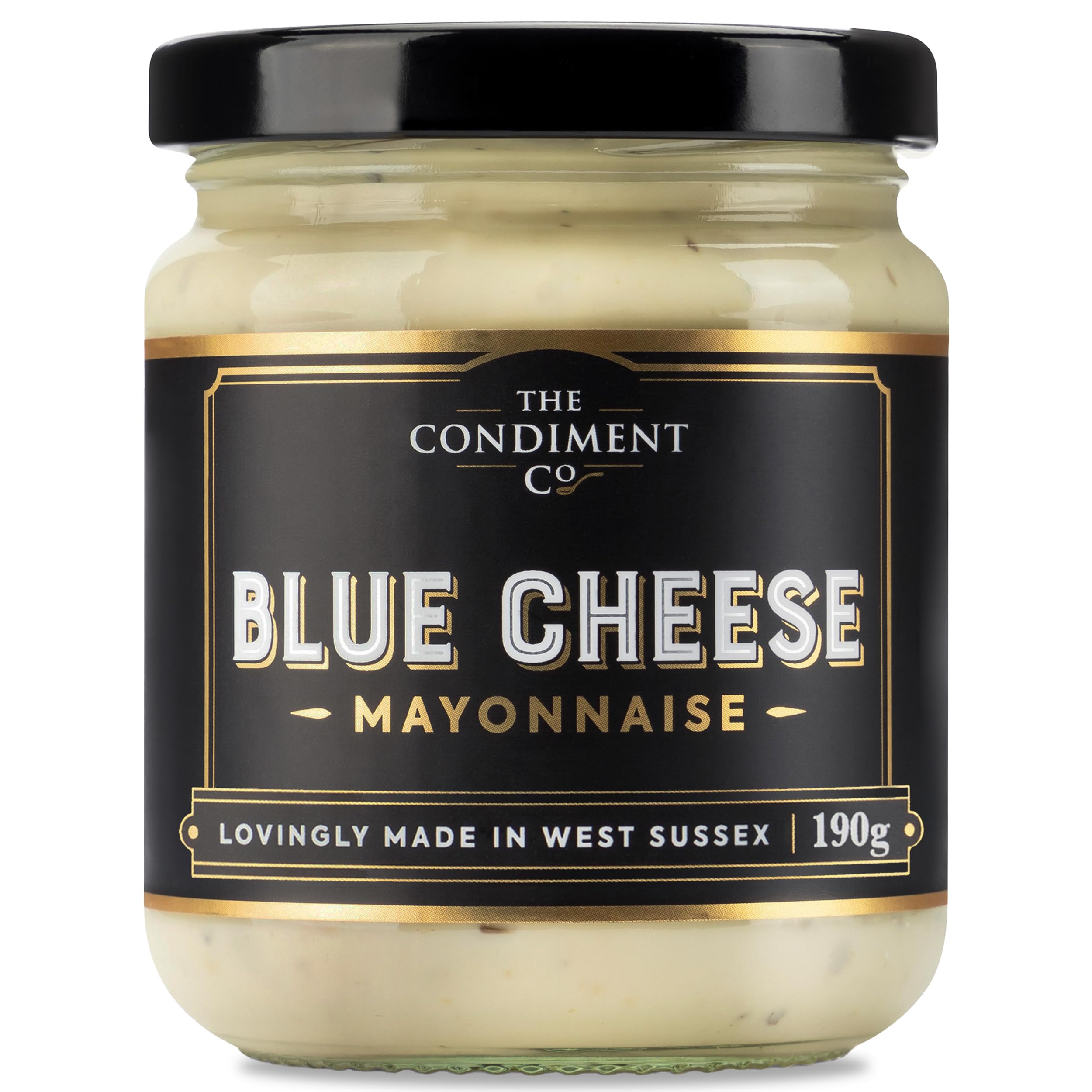 The Condiment Company Blue Cheese Mayonnaise 190g, Indulgent Blue Cheese Dip and Dressing, for Steak, Wings & Salad