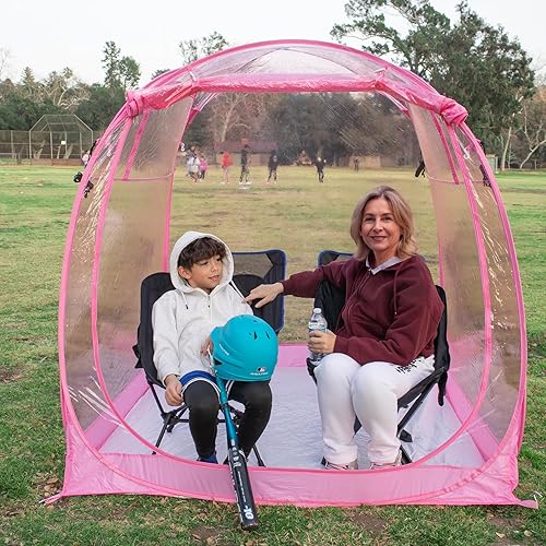 Miniatura 10 de All Weather Proof Pod Sports Tent,Outdoor Weather Tent Sports Pod Pop Up Shelter with Sealed Floor,2-4 Person Clear Tent for Sport
