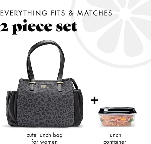 Miniatura 2 de Fit & Fresh Bolsa de almuerzo para mujer, bolsa de almuerzo aislada para el trabajo, resistente a las manchas, ligera, lonchera grande para mujeres