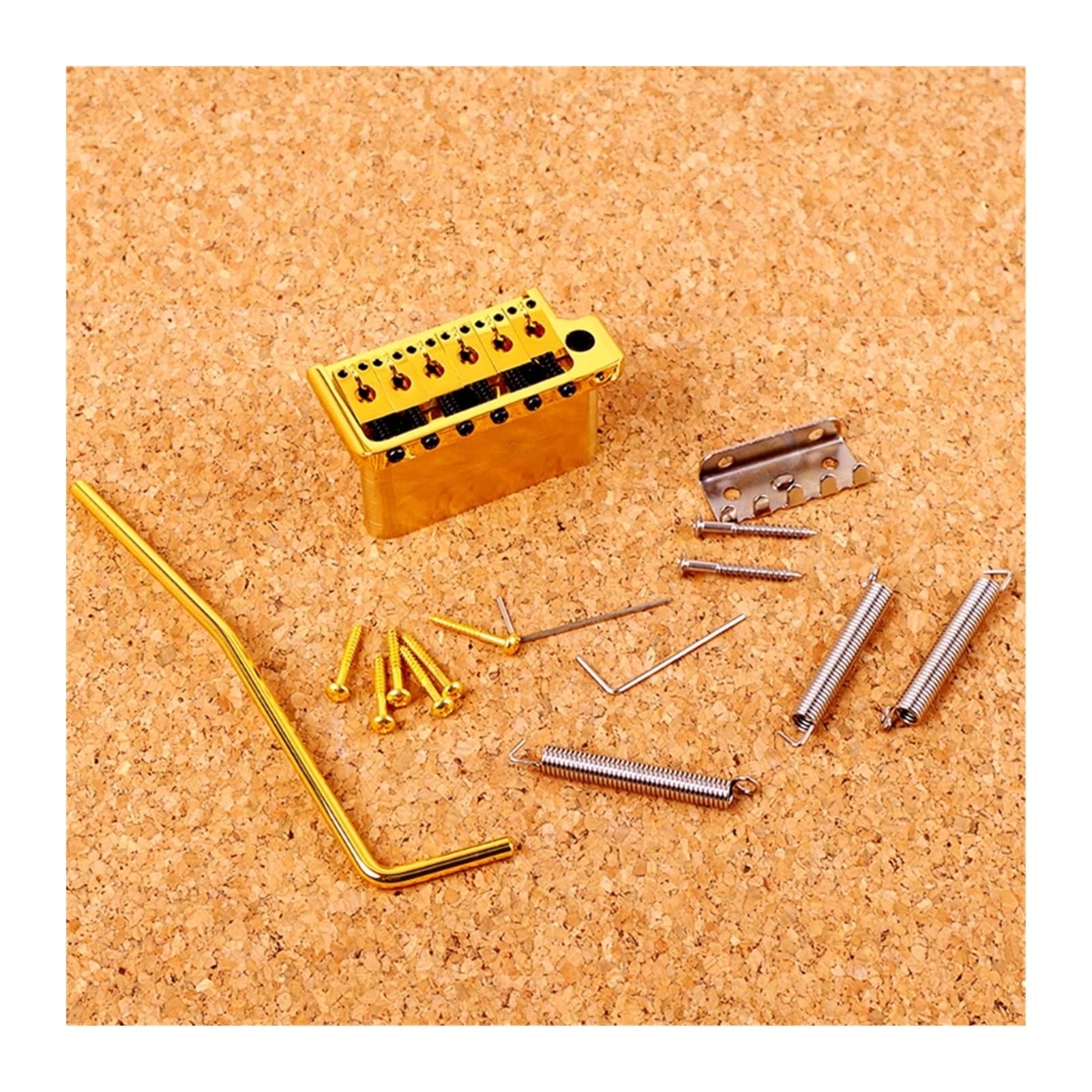 Parti di ricambio chitarra 6 Corde Sella Gold Guitar Guitar Guitar Bridge Single Tremolo System Set