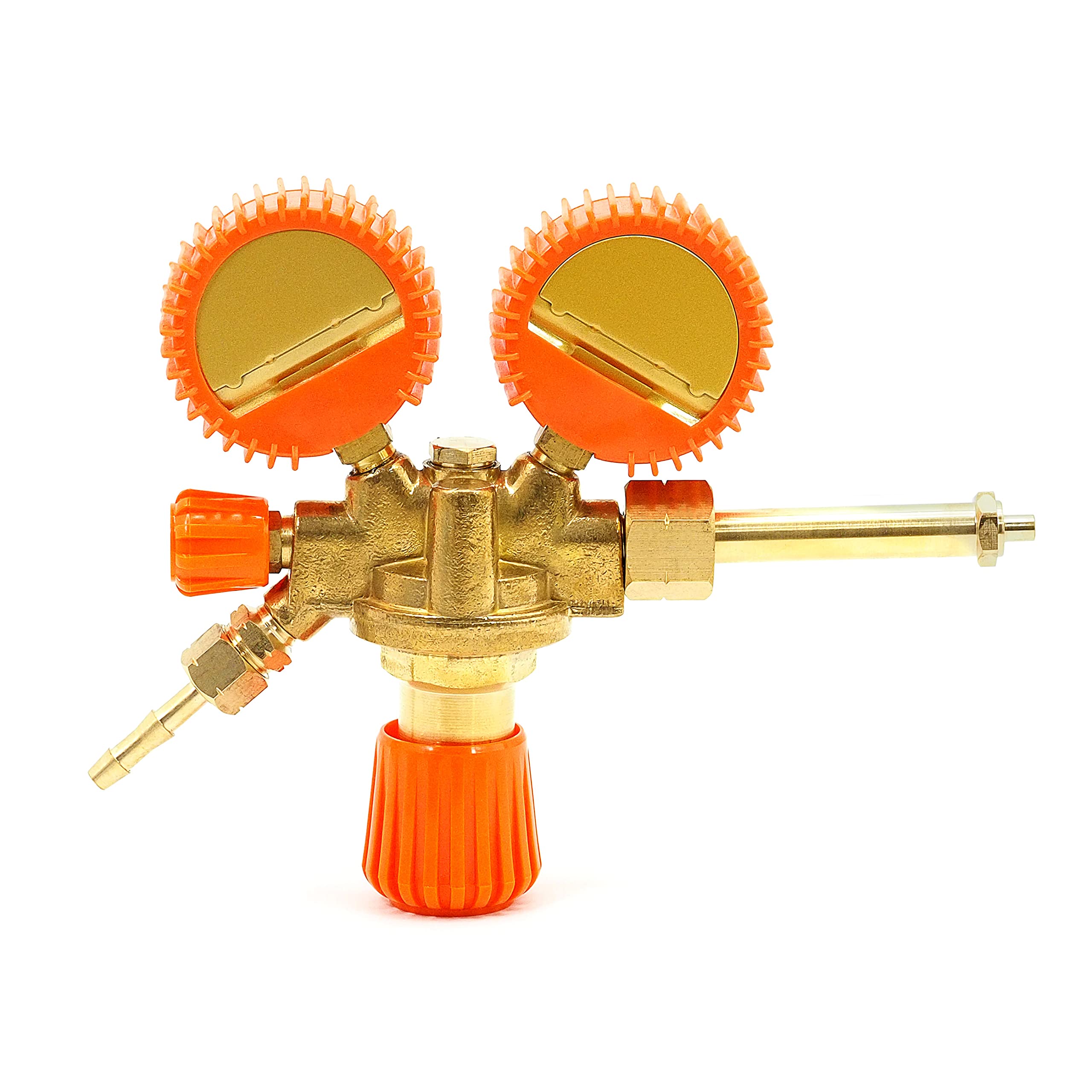 PROPAN-BUTAN - Regolatore di pressione GPL riduttore 2 gauge tubo 8 mm 1,5bar 3/8LH 6kg/h
