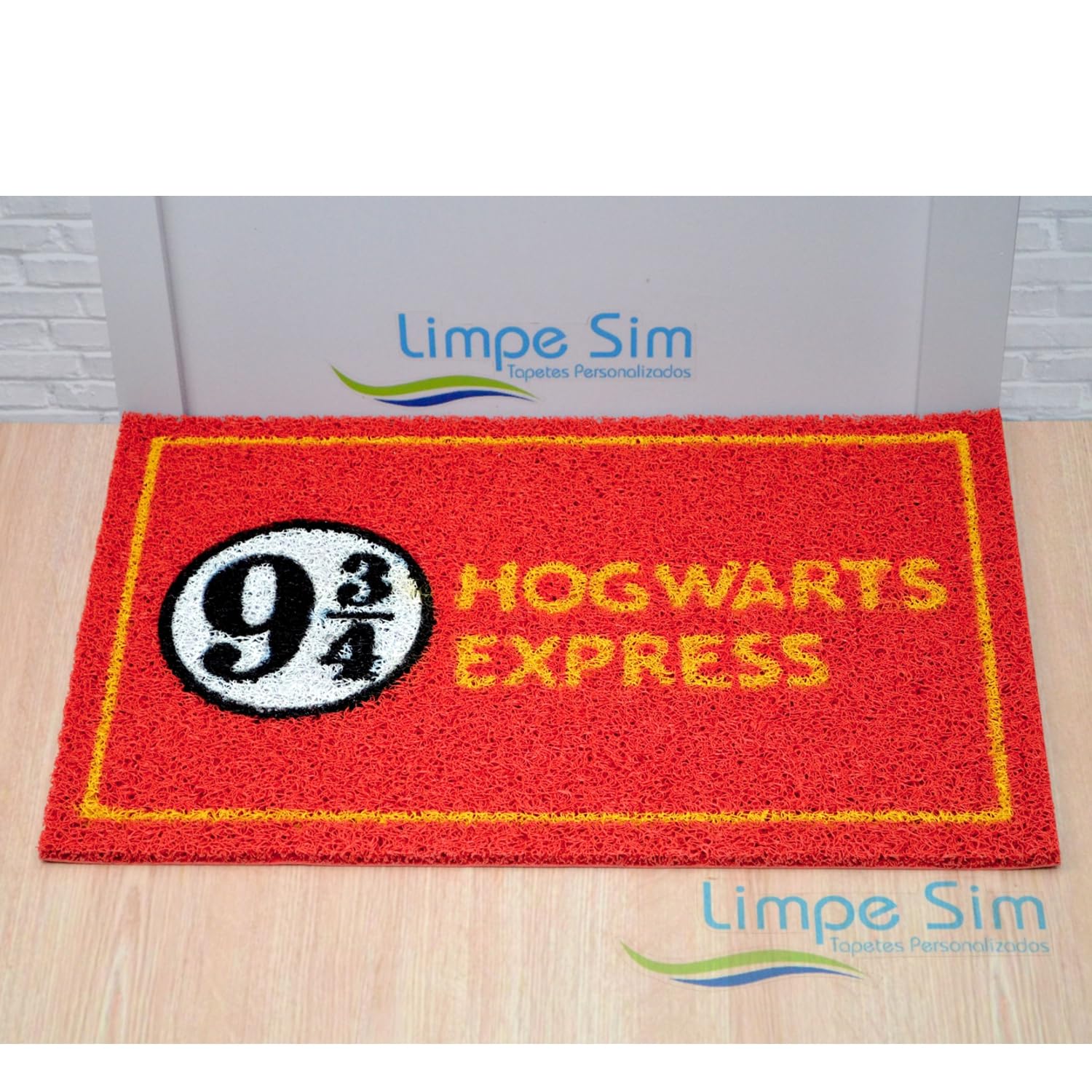 Tapete Capacho Harry Potter hogwarts express 9 3/4 Casa Decorativo