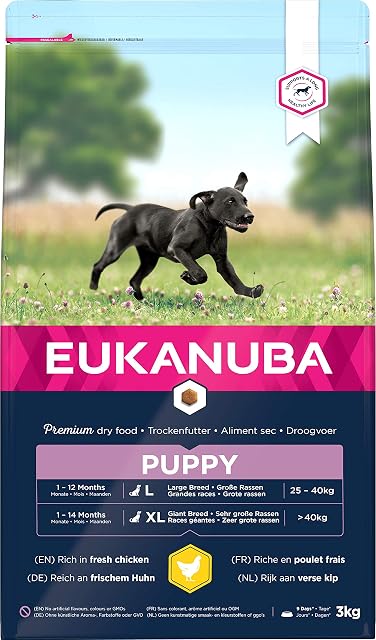 Foto 5 de 6 de Eukanuba Alimento seco para cachorros de raza grande, rico en pollo fresco 3 kg