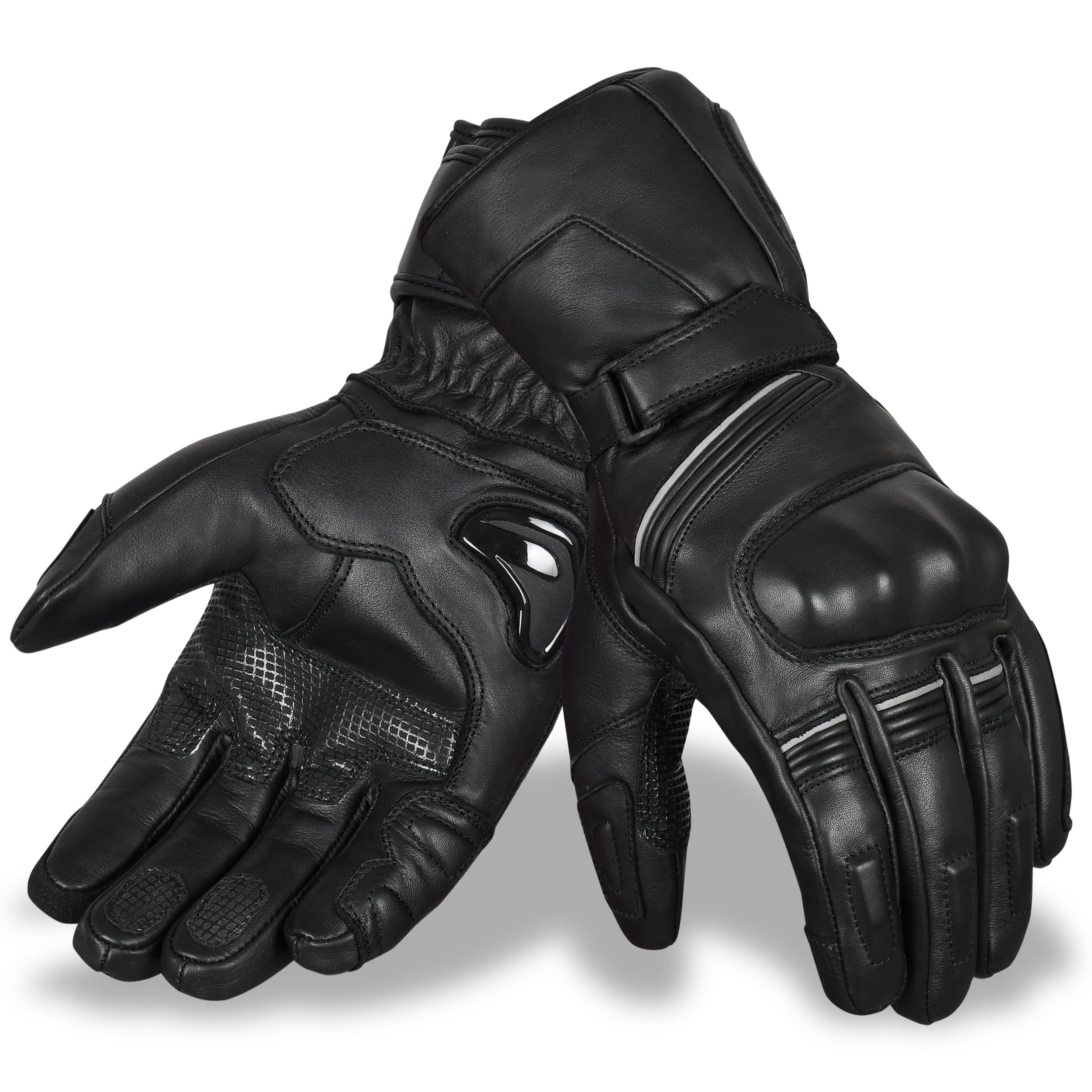 Guantes Moto Invierno Cuero Guantes De Piel Para Hombre Forro