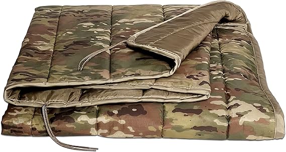 Pinnacle Mercantile Authentic Military Woobie Made in USA OCP Camo All Purpose Poncho Liner Multi Use Nylon Tactical Camping Blanket Exact Army Specs