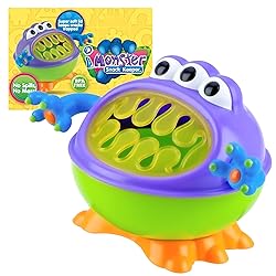 Nuby 3-D Monster Toddler Snack Containers - Spill-Proof Snack Cups for Toddlers with Soft Silicone Flaps - BPA-Free, Dishwasher-Safe