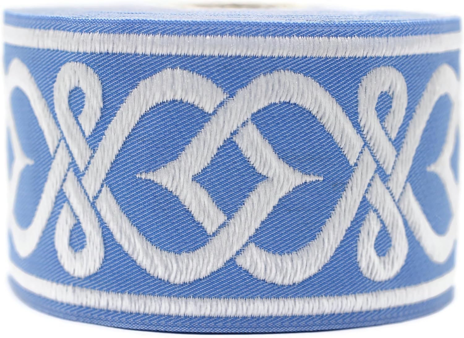11 Yard Spool 1.96" Blue Celtic Knot Jacquard Ribbon for Clothing Accessories Woven Border Costume Sewing Trim DIY Craft Supplies 50972