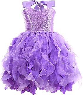Tutu Dress for Girls Sparkly Sequin Tulle Princess Birthday Party Prom Outfit Toddler Girls Sneaker Ball Gown Dress - Buy now