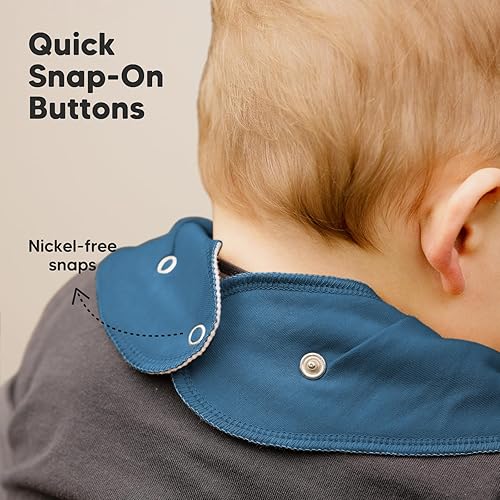 Miniatura 290 de KeaBabies 8 unidades de baberos tipo bandana orgánicos para niñas - Baberos tipo triángulo súper absorbentes para bebés que babean y están en